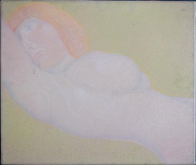Ernst Fuchs Nude Painting - Eva Christine Reclining Nude