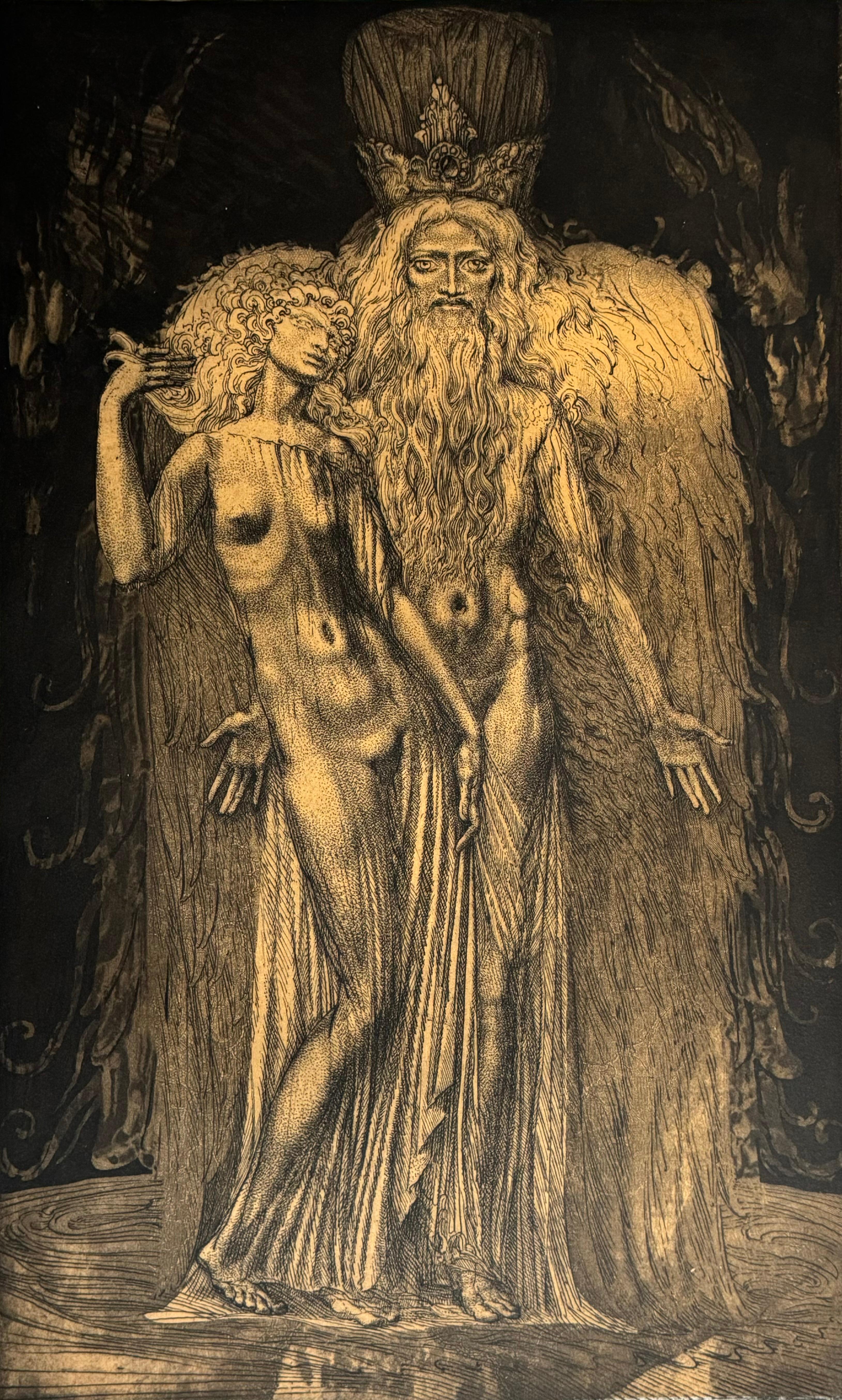 Incisione #1 di Ernst Fuchs: KABBALAH (SEFER YETSIRA e 32 SENTIERI DELLA SAGGEZZA) in vendita 9