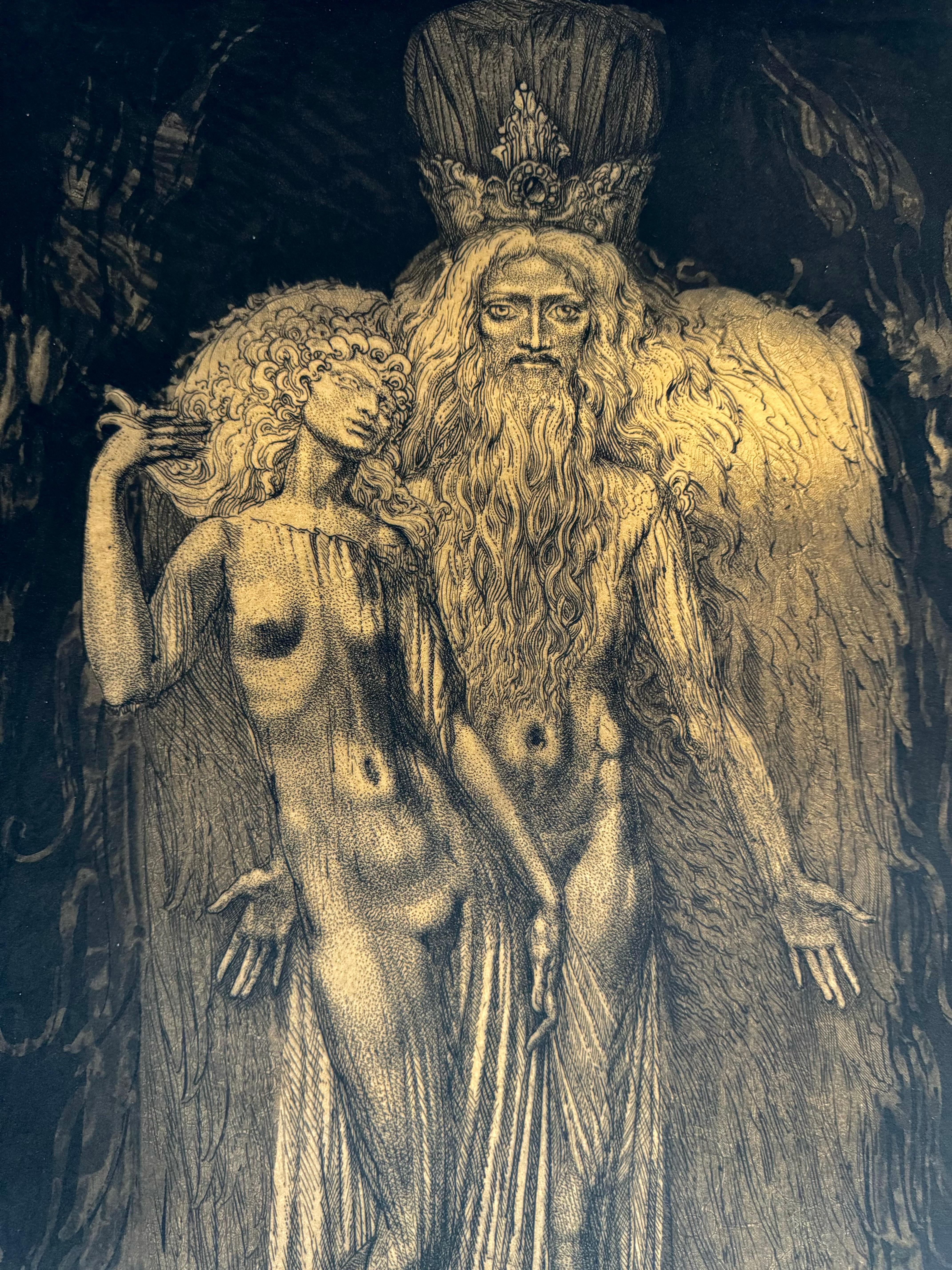 Incisione #1 di Ernst Fuchs: KABBALAH (SEFER YETSIRA e 32 SENTIERI DELLA SAGGEZZA) in vendita 8