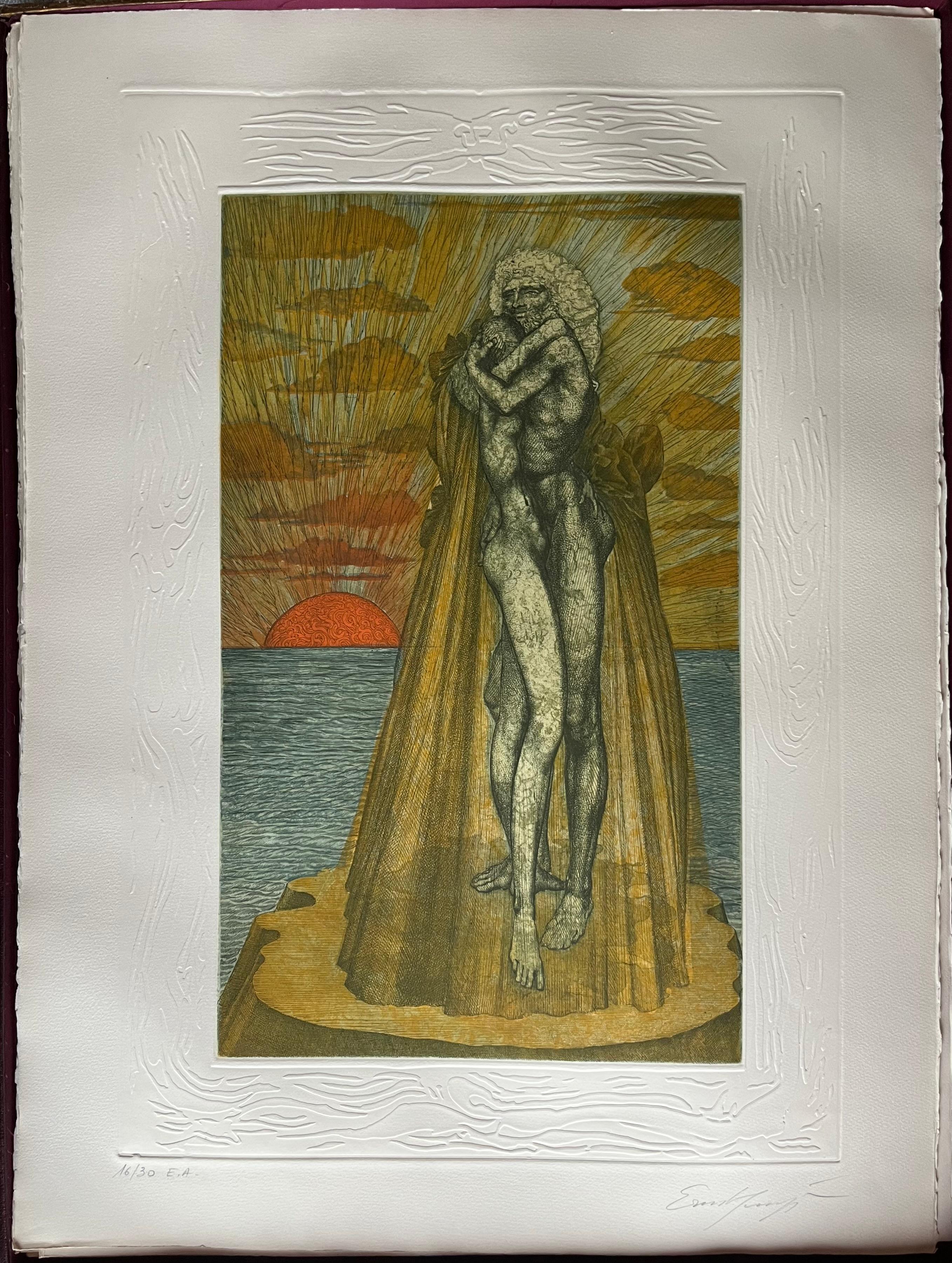 Engraving #10 by Ernst Fuchs: KABBALAH (SEFER YETSIRA and 32 PATHS OF WISDOM) 3