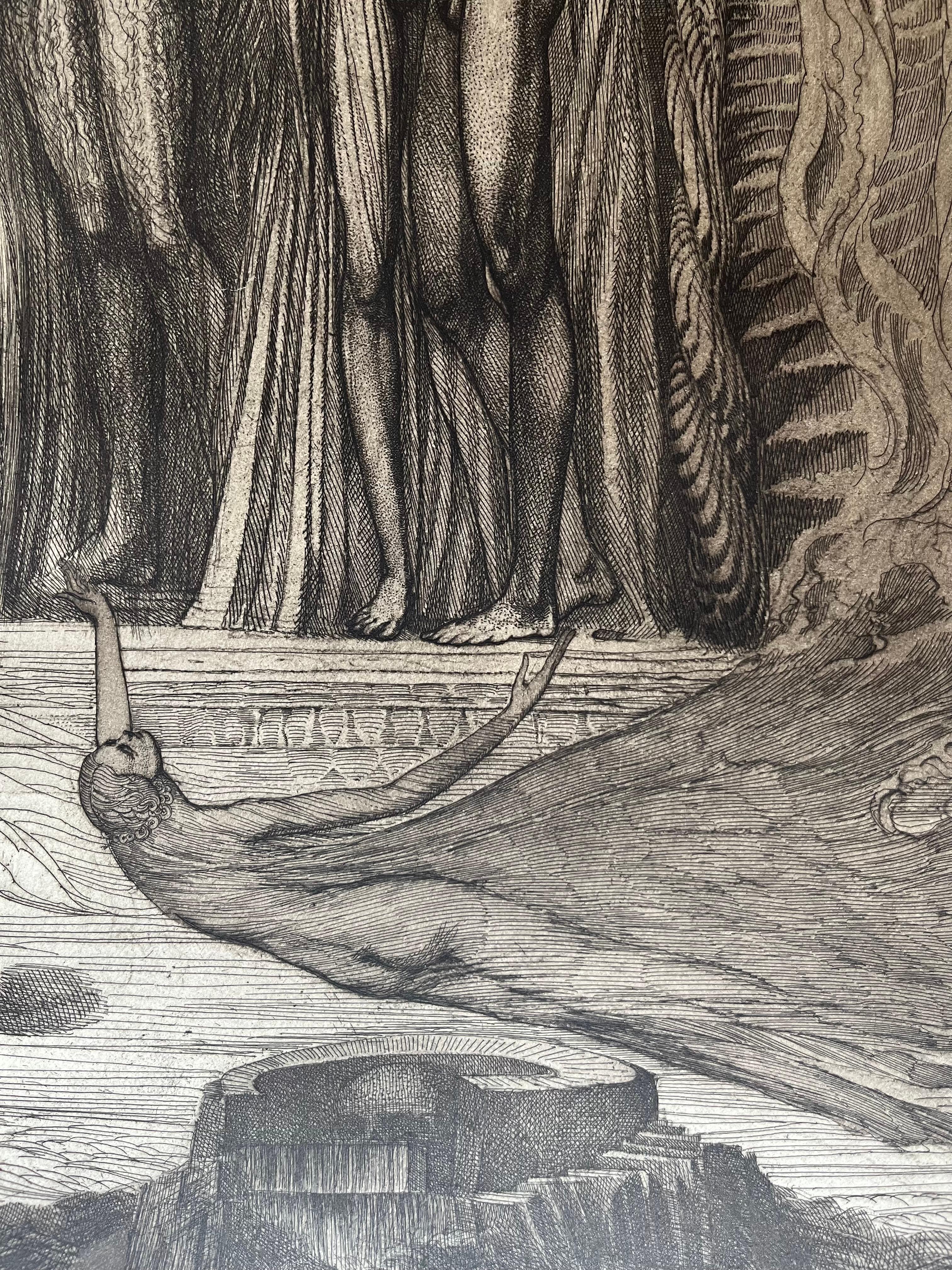 Engraving #11 by Ernst Fuchs: KABBALAH (SEFER YETSIRA and 32 PATHS OF WISDOM) 1