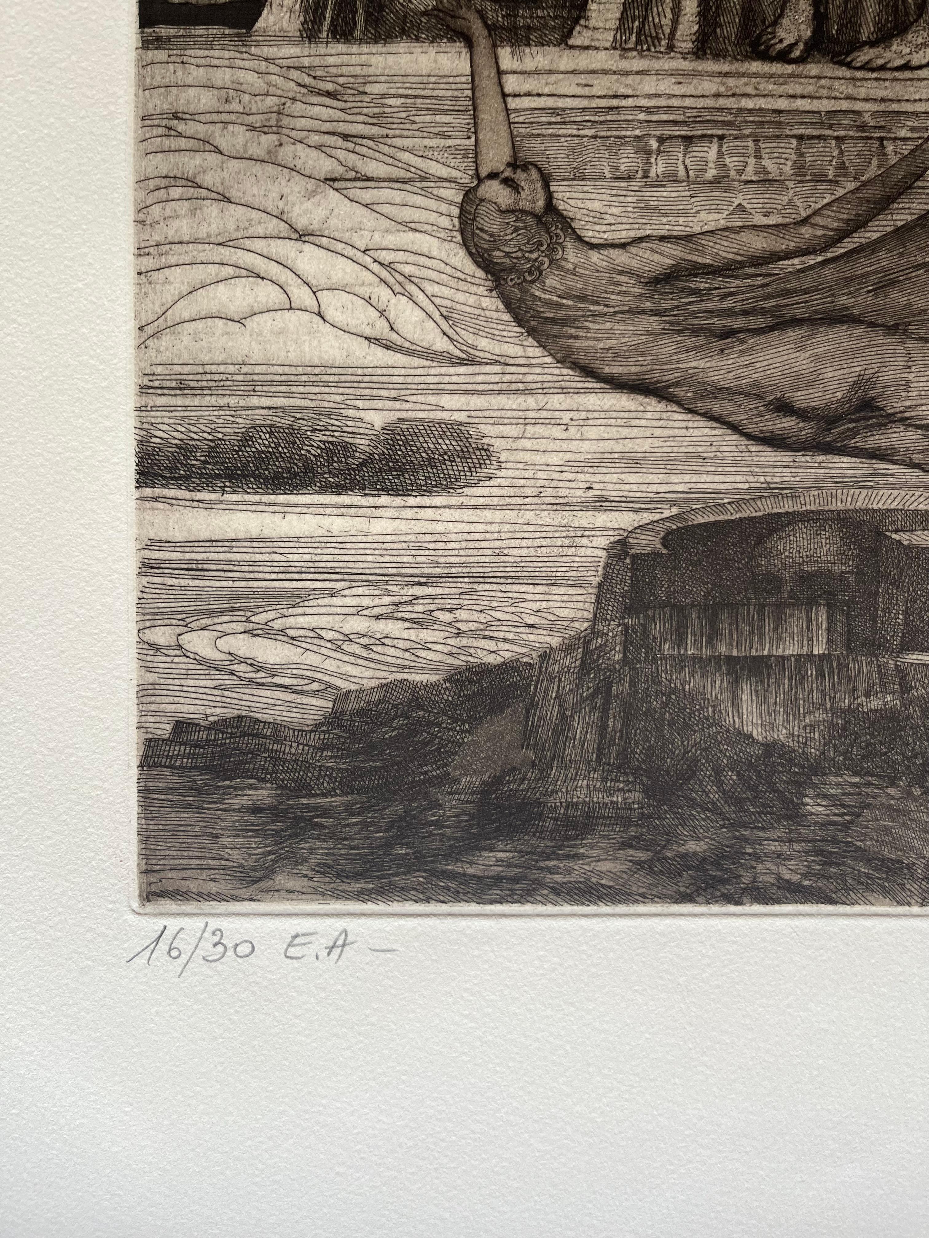 Engraving #11 by Ernst Fuchs: KABBALAH (SEFER YETSIRA and 32 PATHS OF WISDOM) 4