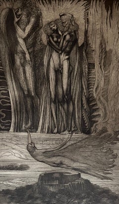 Engraving #11 by Ernst Fuchs: KABBALAH (SEFER YETSIRA and 32 PATHS OF WISDOM)