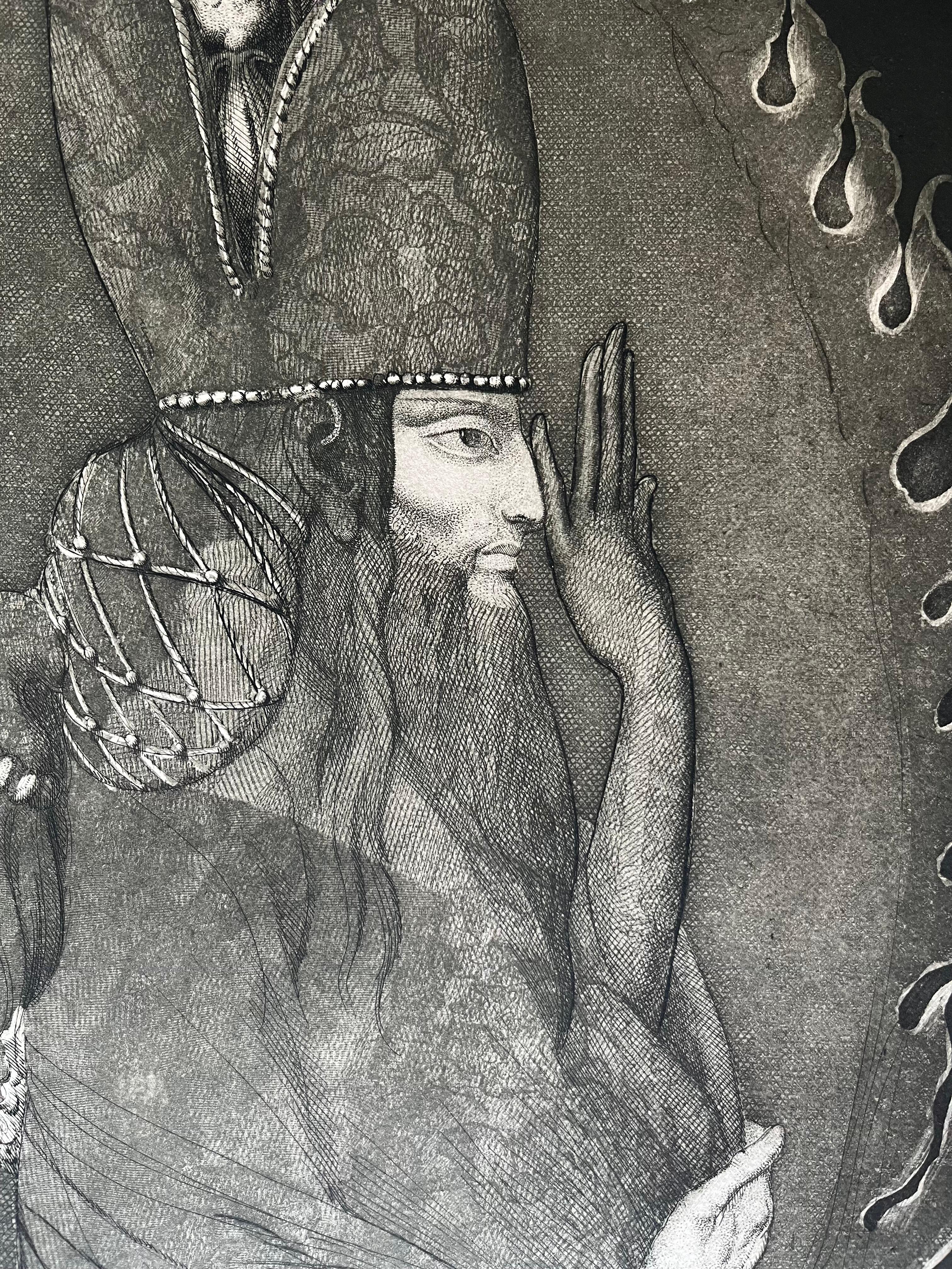 Gravur #2 von Ernst Fuchs: KABBALAH (SEFER YETSIRA und 32 PATHS OF WISDOM) 4