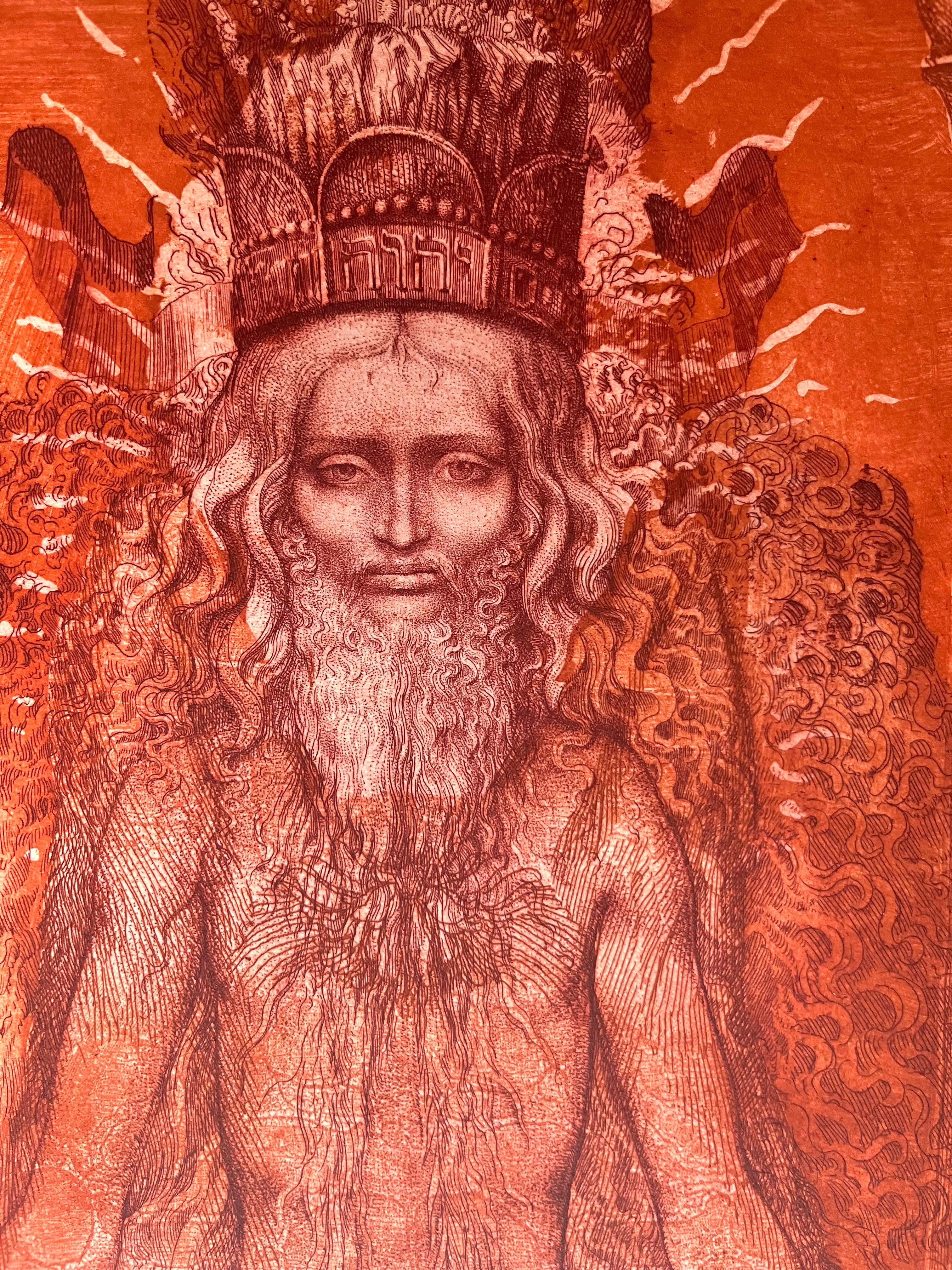 Engraving #2 by Ernst Fuchs: KABBALAH (SEFER YETSIRA and 32 PATHS OF WISDOM) 2