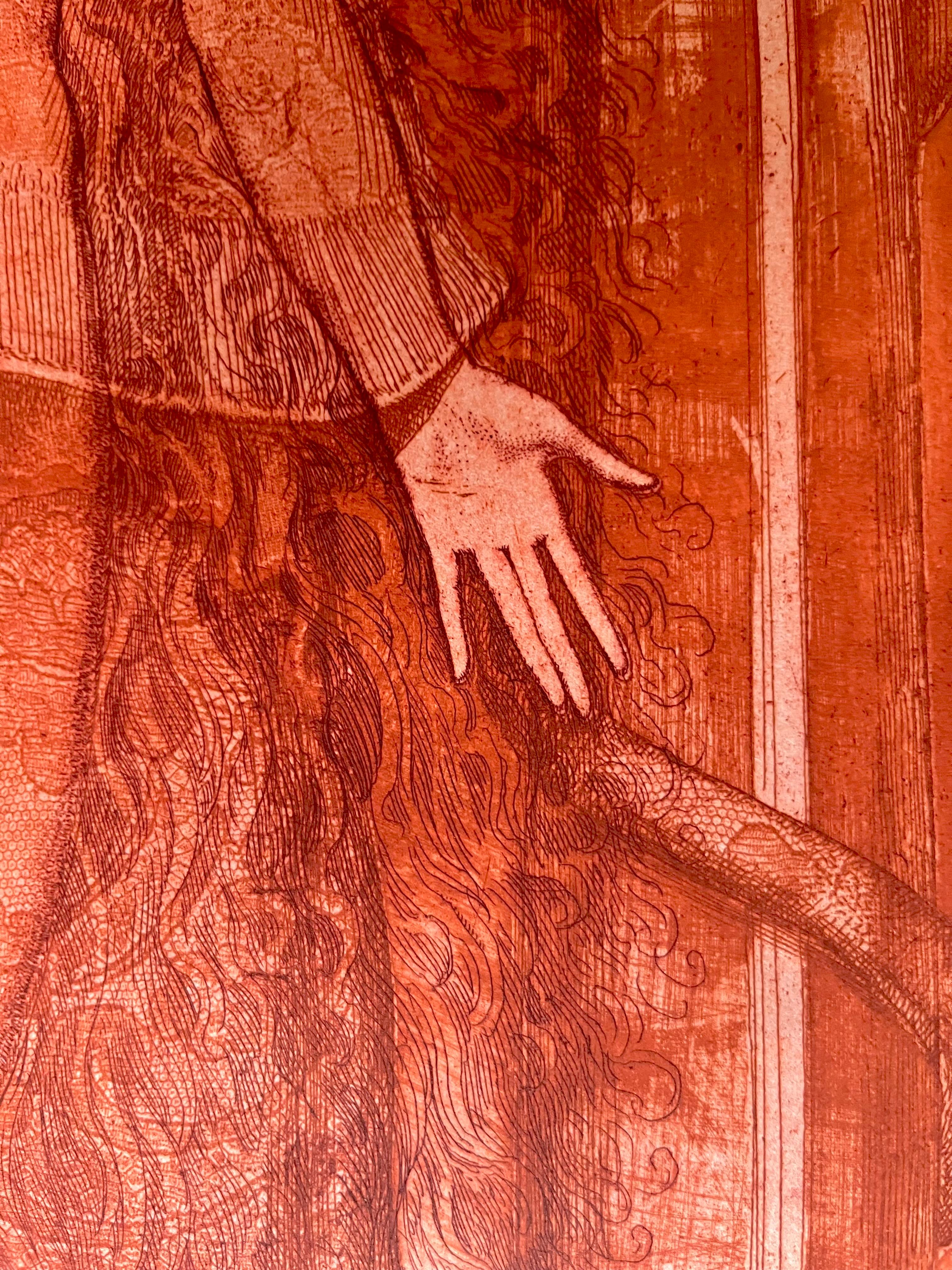 Engraving #2 by Ernst Fuchs: KABBALAH (SEFER YETSIRA and 32 PATHS OF WISDOM) 3