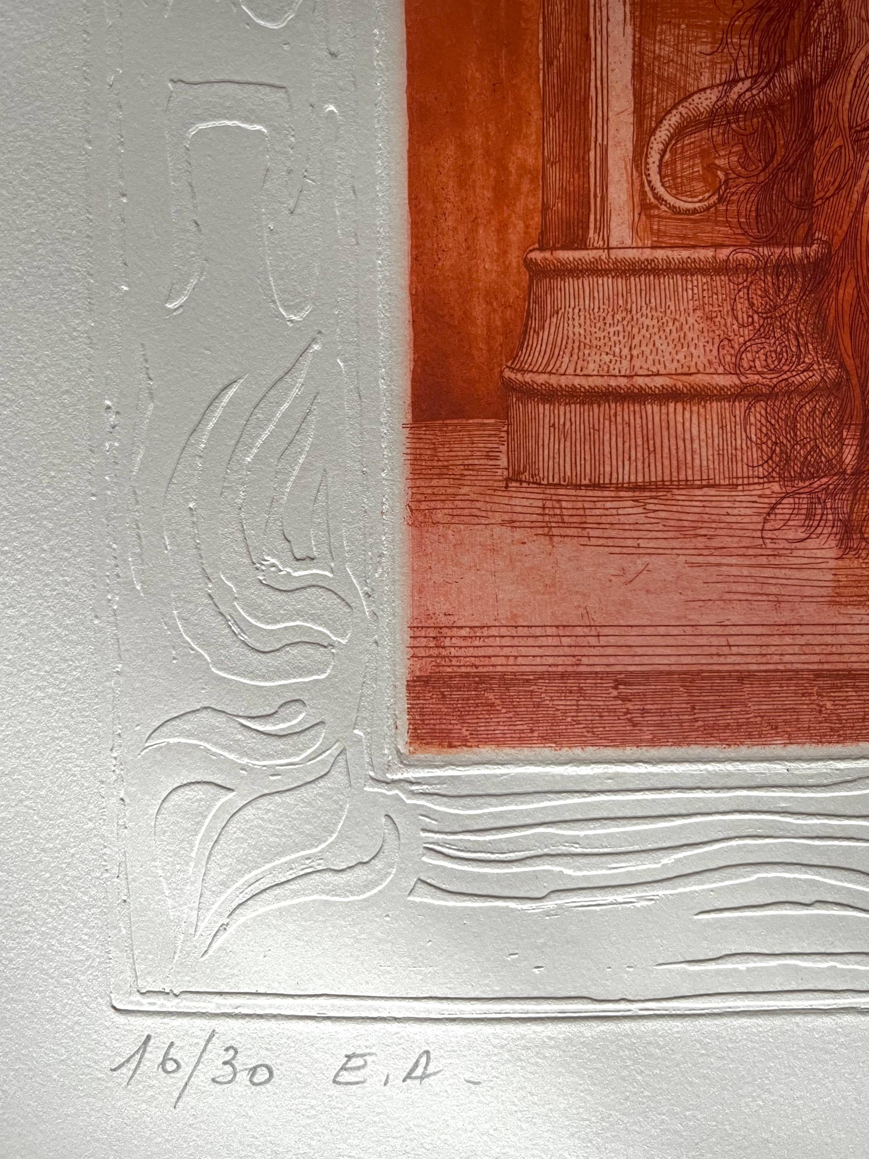 Engraving #2 by Ernst Fuchs: KABBALAH (SEFER YETSIRA and 32 PATHS OF WISDOM) 7