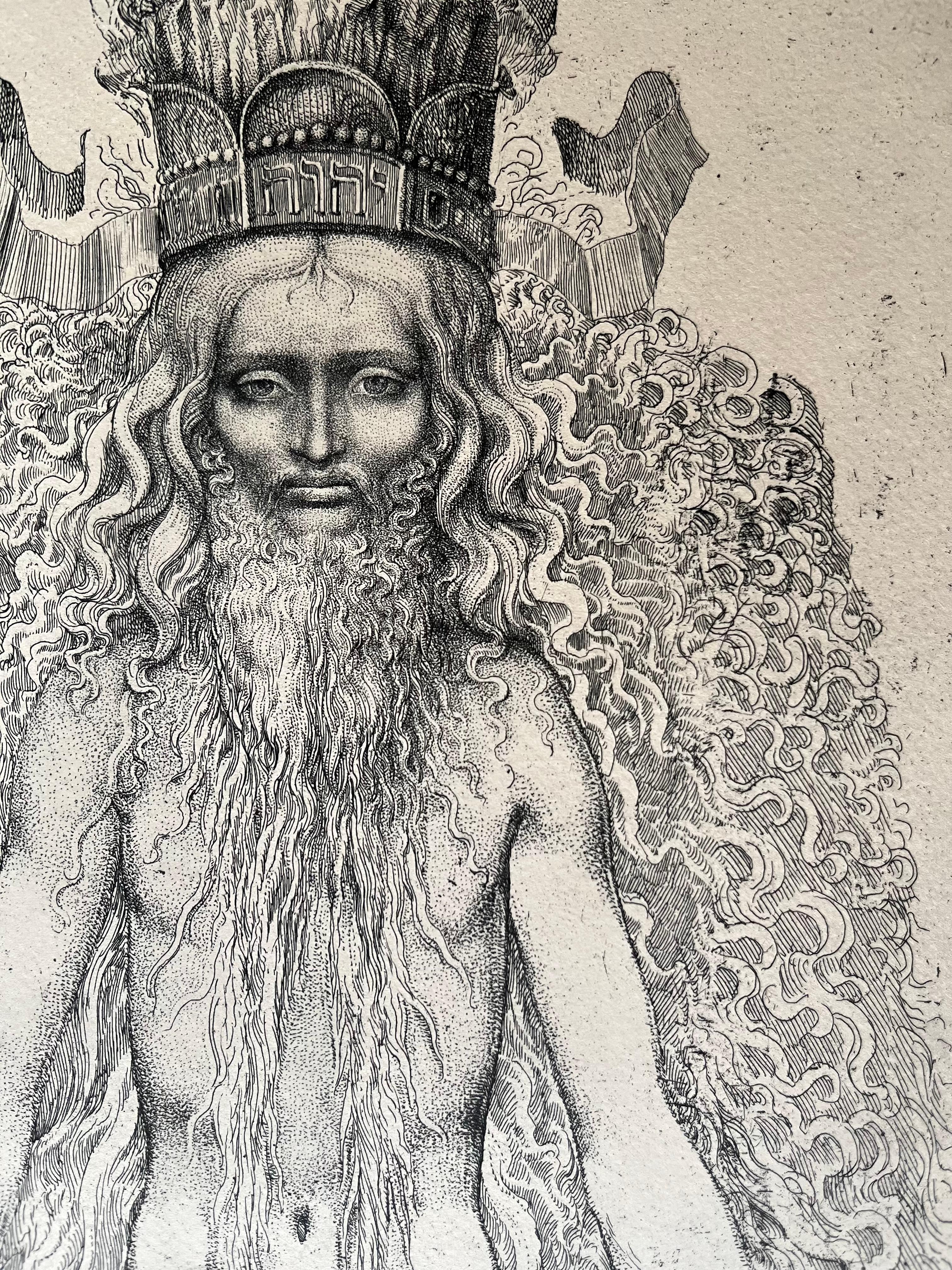 Gravur #5 von Ernst Fuchs: KABBALAH (SEFER YETSIRA und 32 PATHS OF WISDOM) im Angebot 2