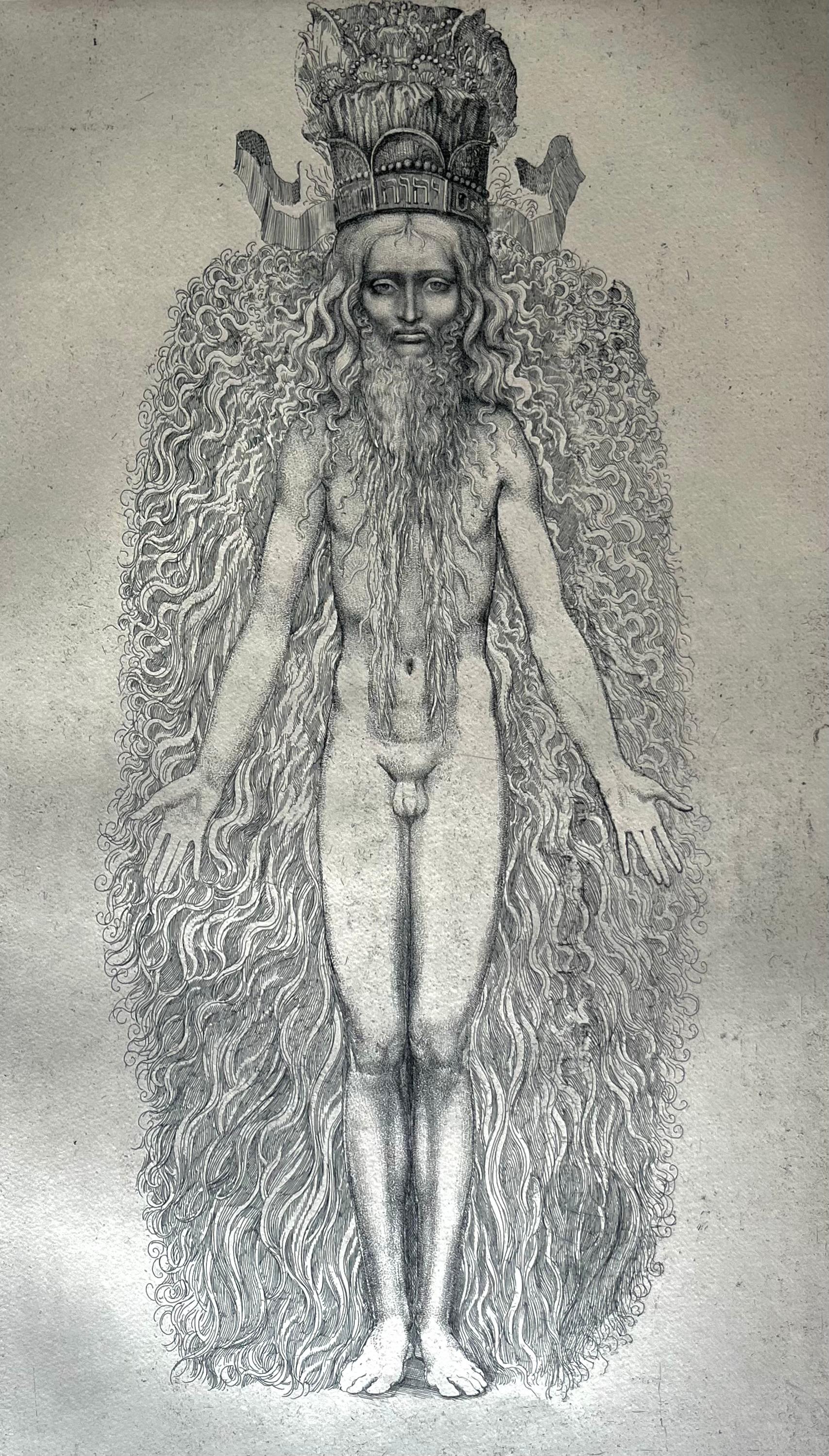 Original engraving #5 by Ernst FUCHS from Kabbalah (THIRTY-TWO PATHS OF WISDOM by SEFER YETZIRA), 1978
Etching signed and numbered 16/30 E.A.
Page size - 30 x 22 in  76 x 56 cm
Image size - 21 x 12.50 in x 53 x 32 cm

This collector's piece, printed