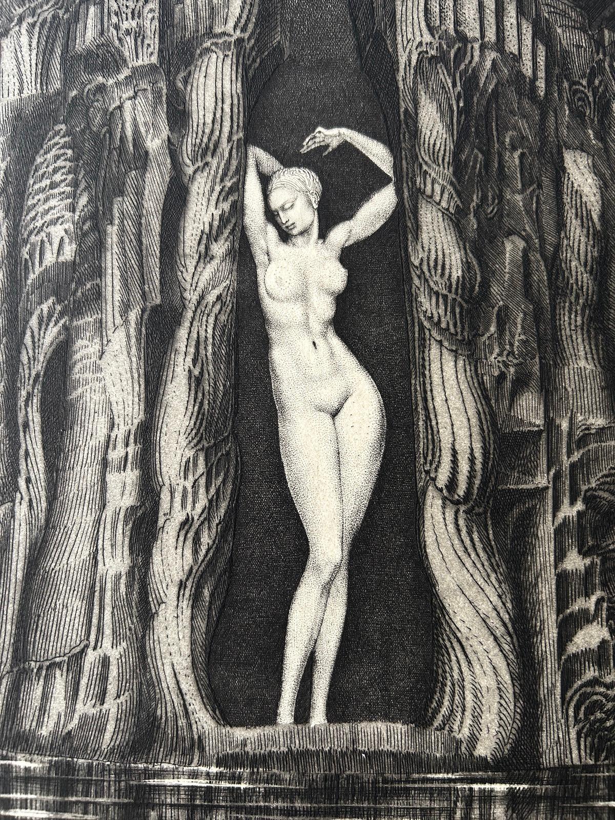 Impression à l'eau-forte signée Ernst Fuchs « Die Geburt der Venus » (La naissance de Vénus) en vente 3