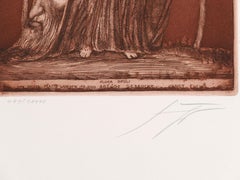 Flora Okuli - Acquaforte di Ernst Fuchs - Fine XX secolo