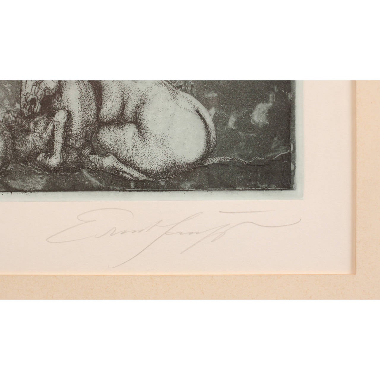 Milieu du XXe siècle Impression Ernst Fuchs « Under the Snow Lilith » (L'oiseau de neige), 1969 en vente