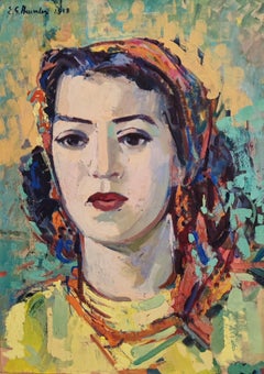 Portrait of a young girl with a headscarf