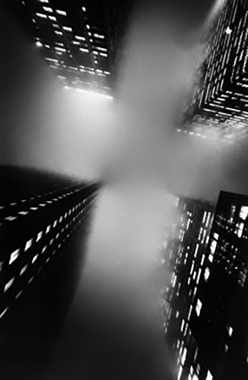 Ernst Haas Black and White Photograph - The Cross, New York City, Black and White Architectural Photography 1960s