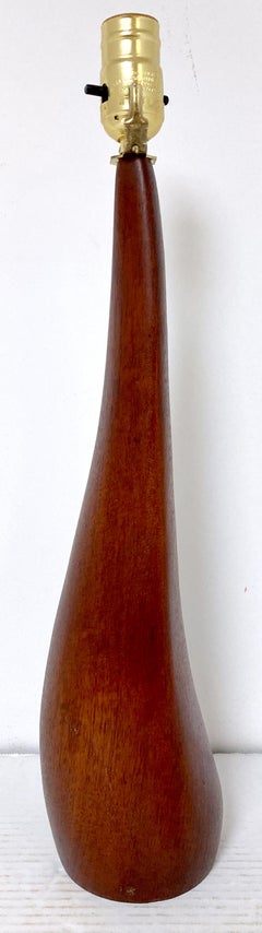 Ernst Henriksen, Biomorphic Carved Teak Lamp