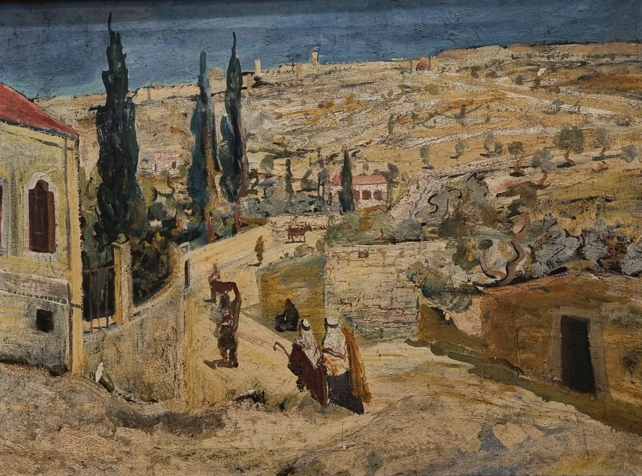 Ernst Huber Landscape Painting - Jerusalem
