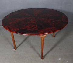 Ernst Kühn, Dining Table with 6 Extension Leafes, 1940's