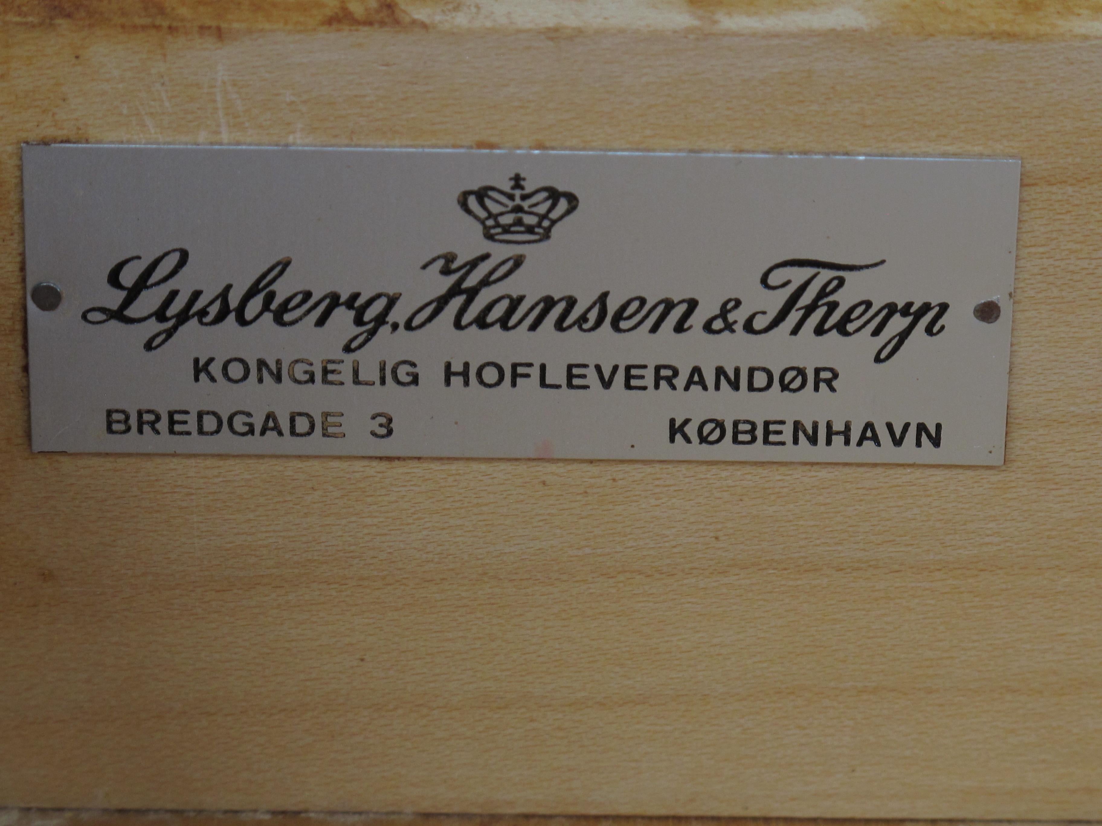 Ernst Kühn for Lysberg Hansen & Therp Rosewood and Brass Nightstands 1