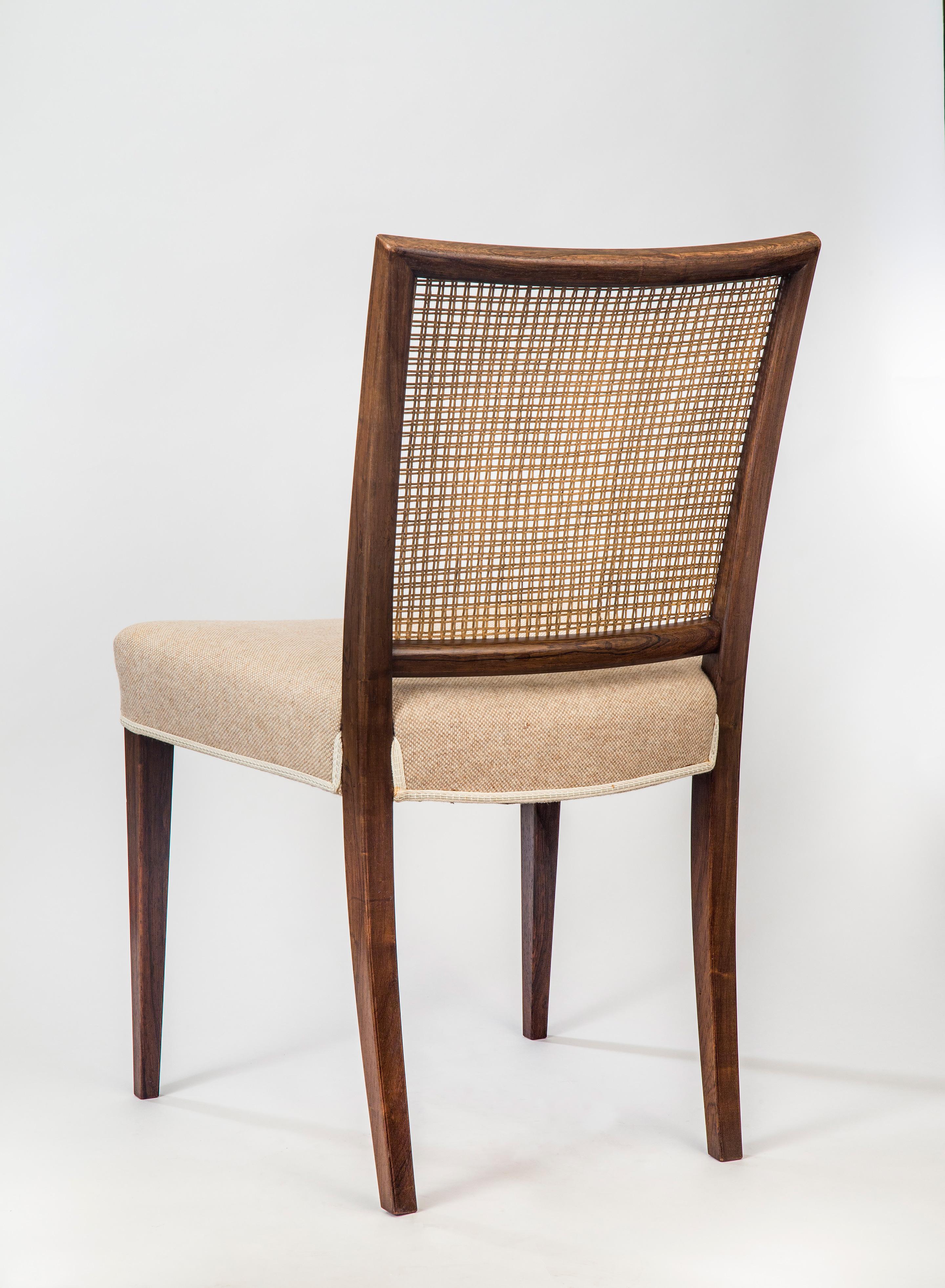 Ernst Kühn, Set of 12 Danish Caned Rosewood Side Chairs (Dänisch)