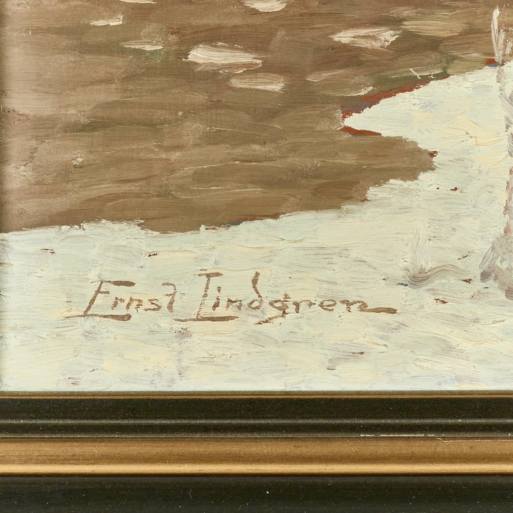A Winter Landscape in Twilight and Stream (Paysage d'hiver dans le crépuscule et le cours d'eau) en vente 2