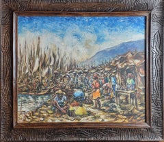 Ernst Louizor ( 1938-2011 ) pittura a olio su tavola