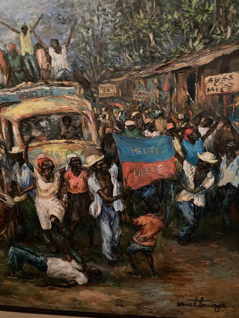 Haiti Libre / Haiti Free - Impressionist Art by Ernst Louizor