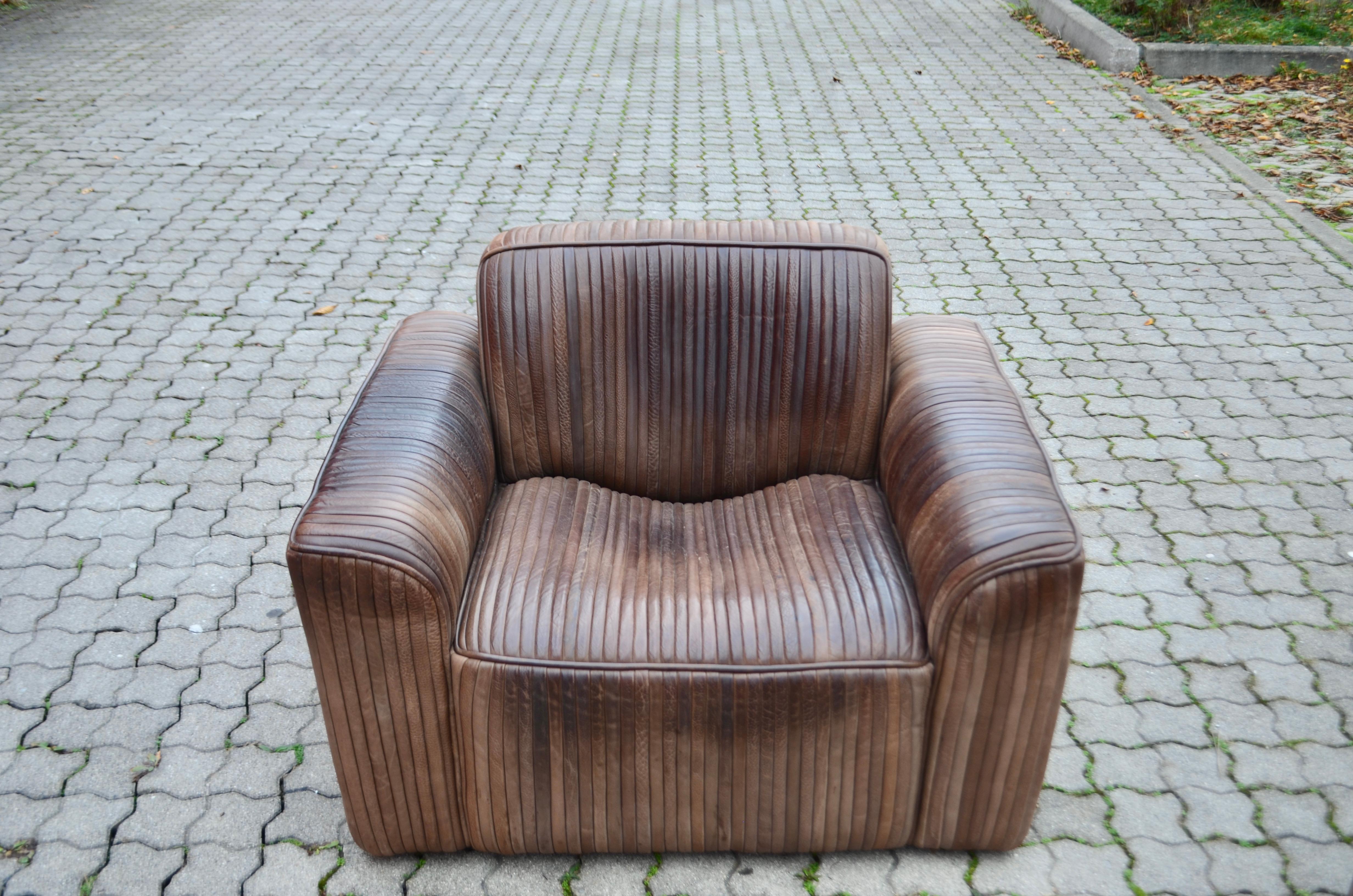 Ernst Lüthy De Sede Modular Living Room Suite Leather Sofa brown 1970 For Sale 10