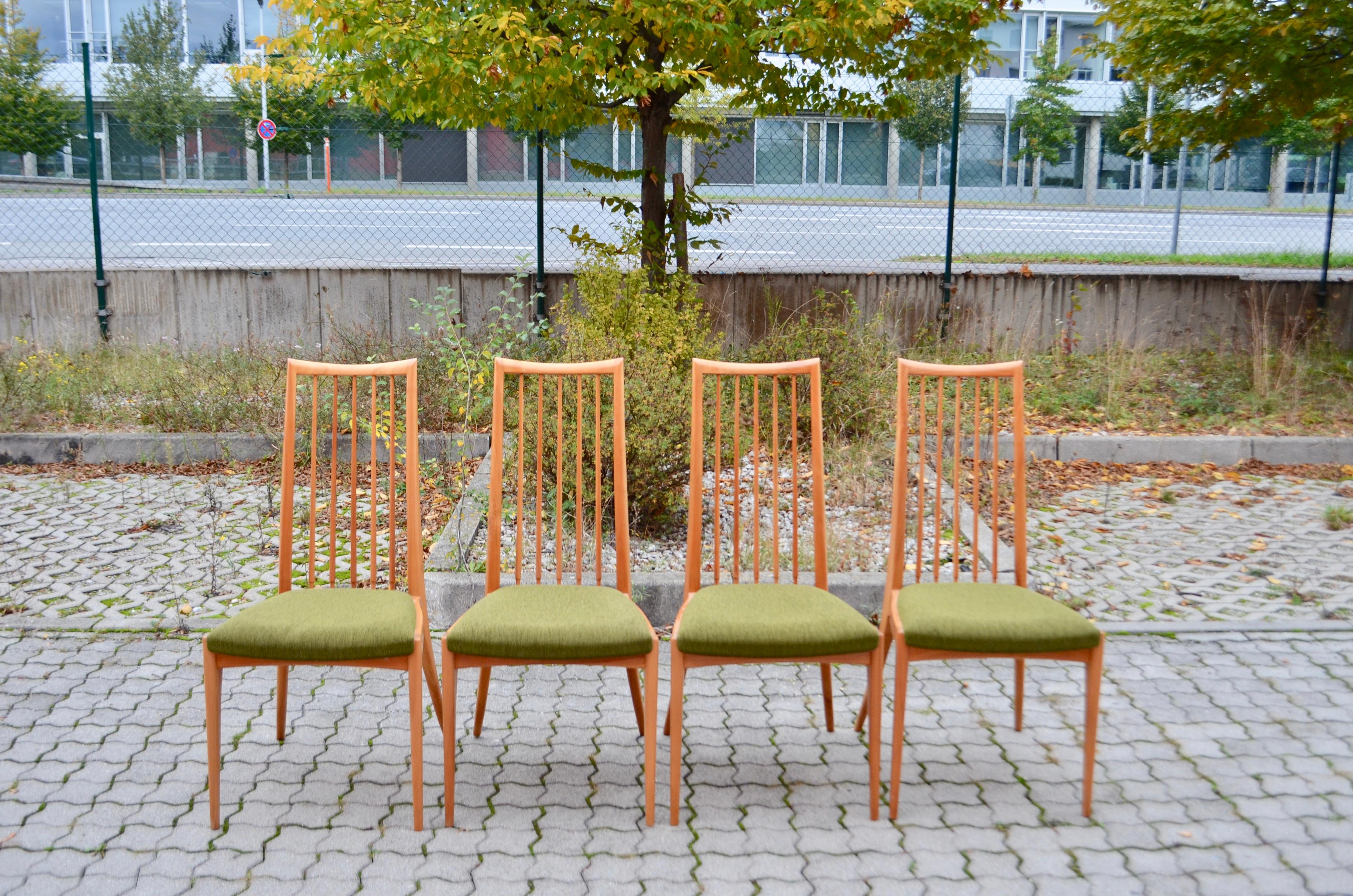 Mid-Century Modern Ernst Martin Dettinger German Mid Century Dining Chair Lucas Schnaidt Set of 4 For Sale