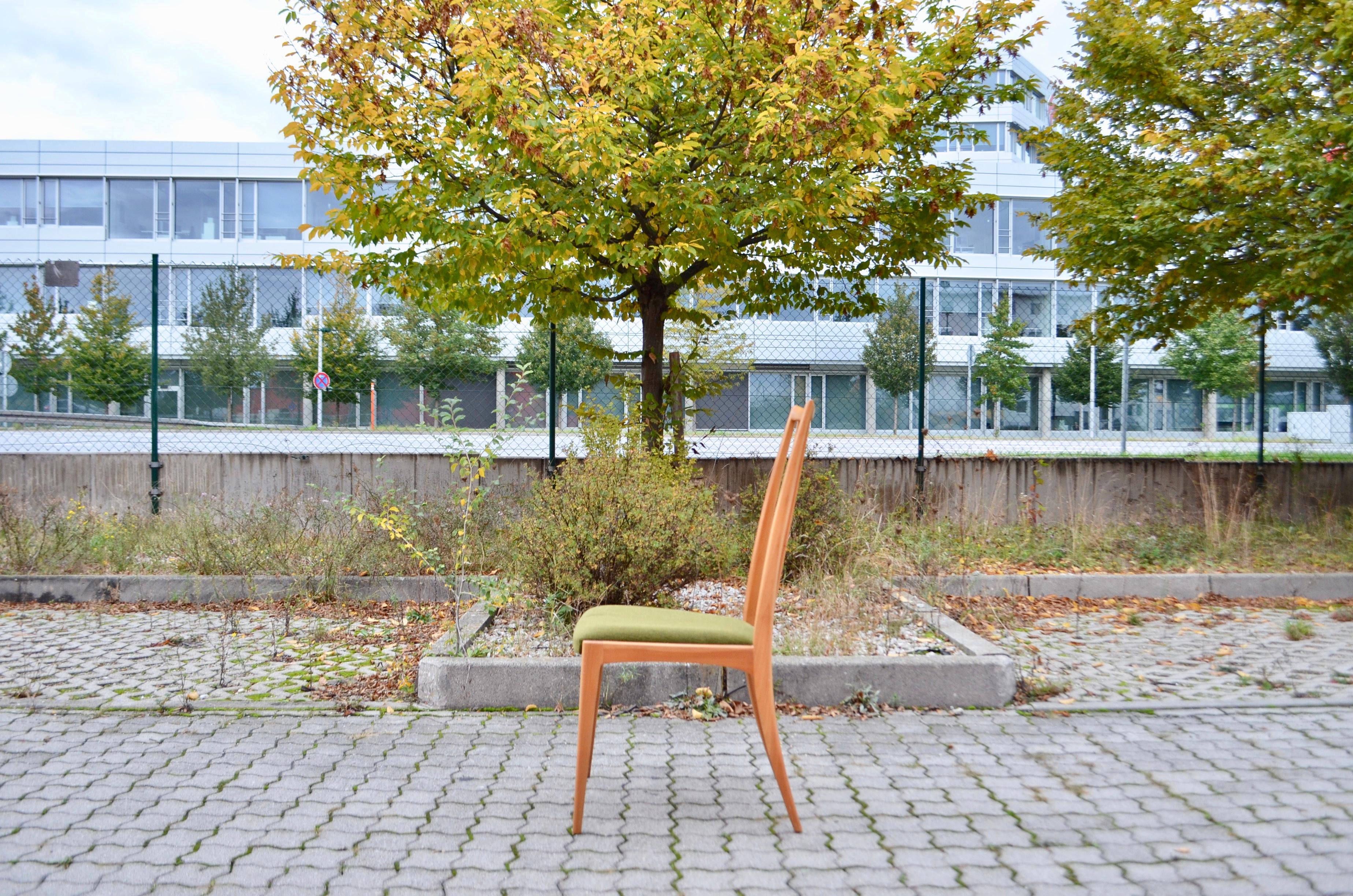 20th Century Ernst Martin Dettinger German Mid Century Dining Chair Lucas Schnaidt Set of 4 For Sale