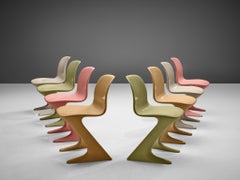 Ernst Moeckl Colorful 'Kangaroo' Chairs in Fiberglass