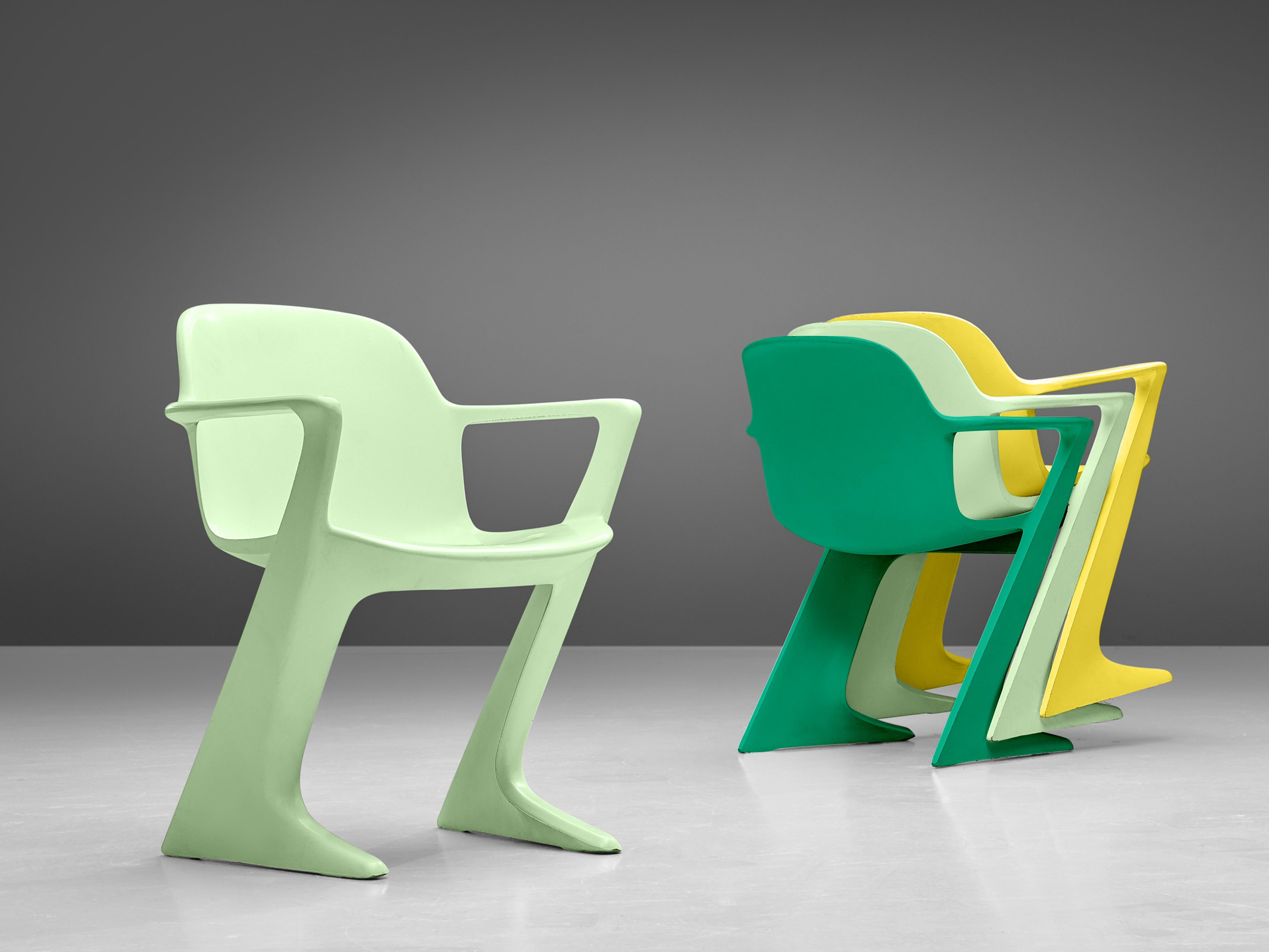 Ernst Moeckl: Sechser-Set farbenfrohe Kangaroo-Stühle (Deutsch) im Angebot