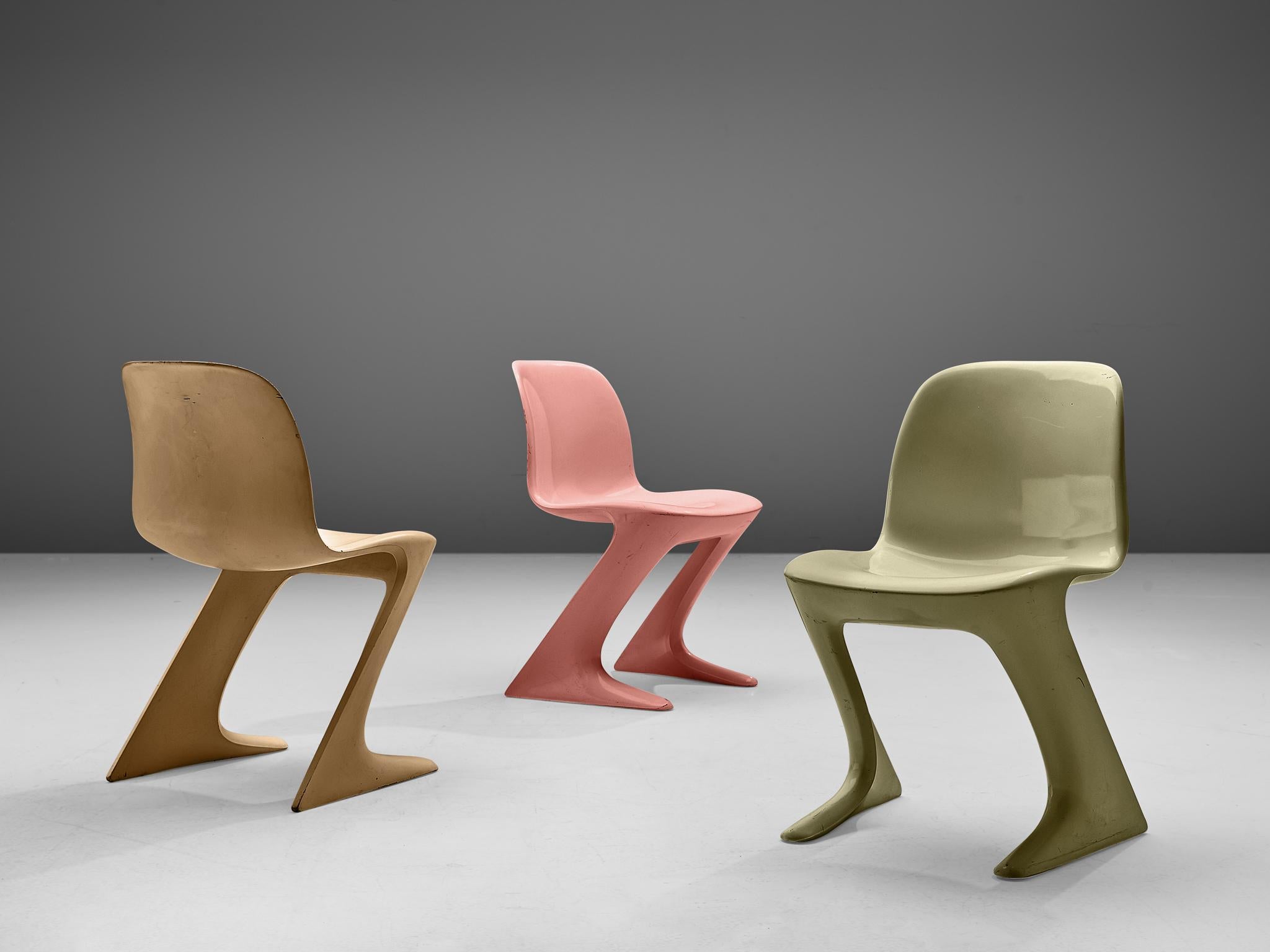 German Ernst Moeckl Colorful Kangaroo Chairs 