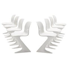 Retro Ernst Moeckl Set of Eight 'Kangaroo' Chairs 