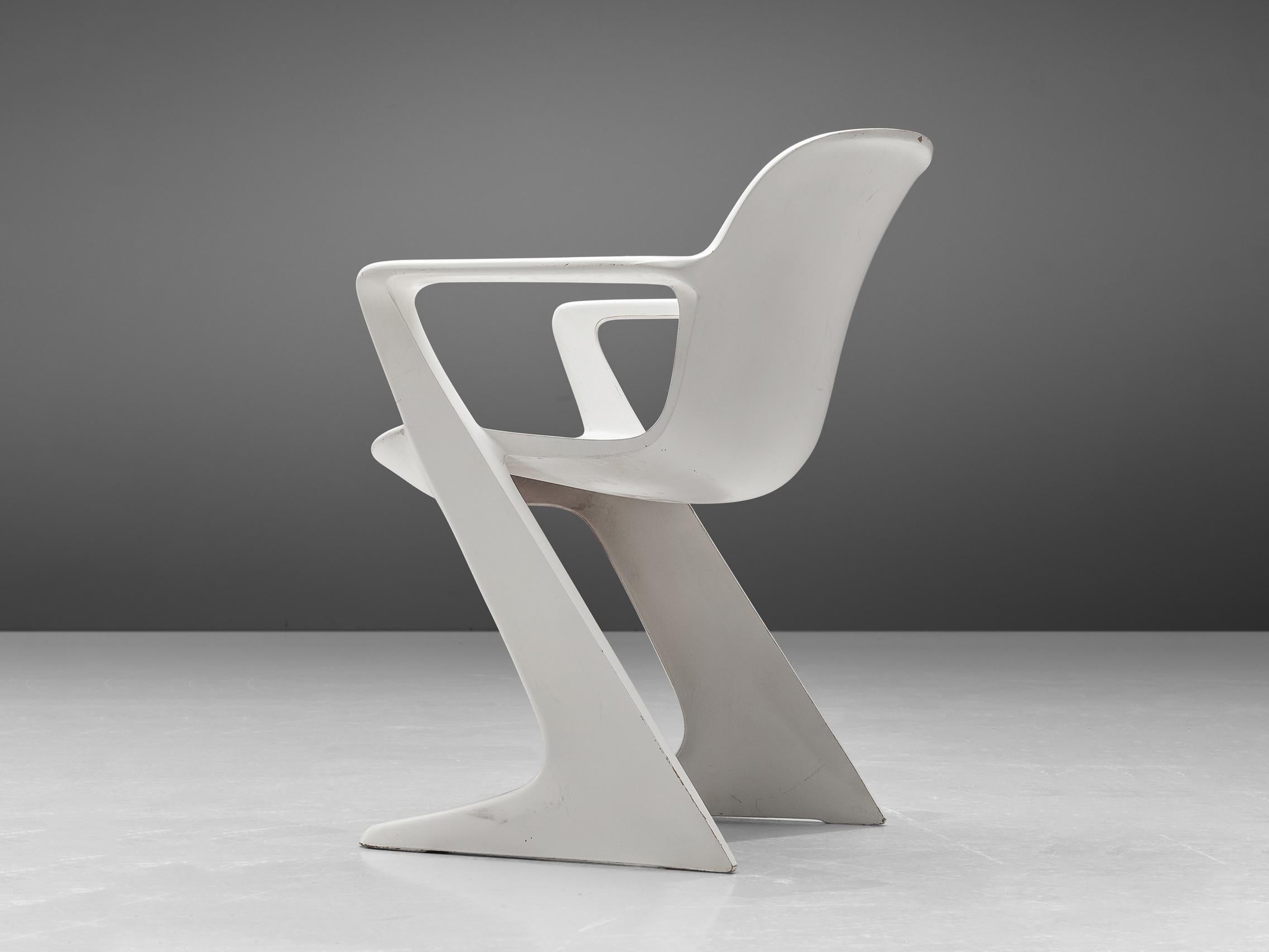 Mid-Century Modern Ernst Moeckl White Kangaroo Chairs