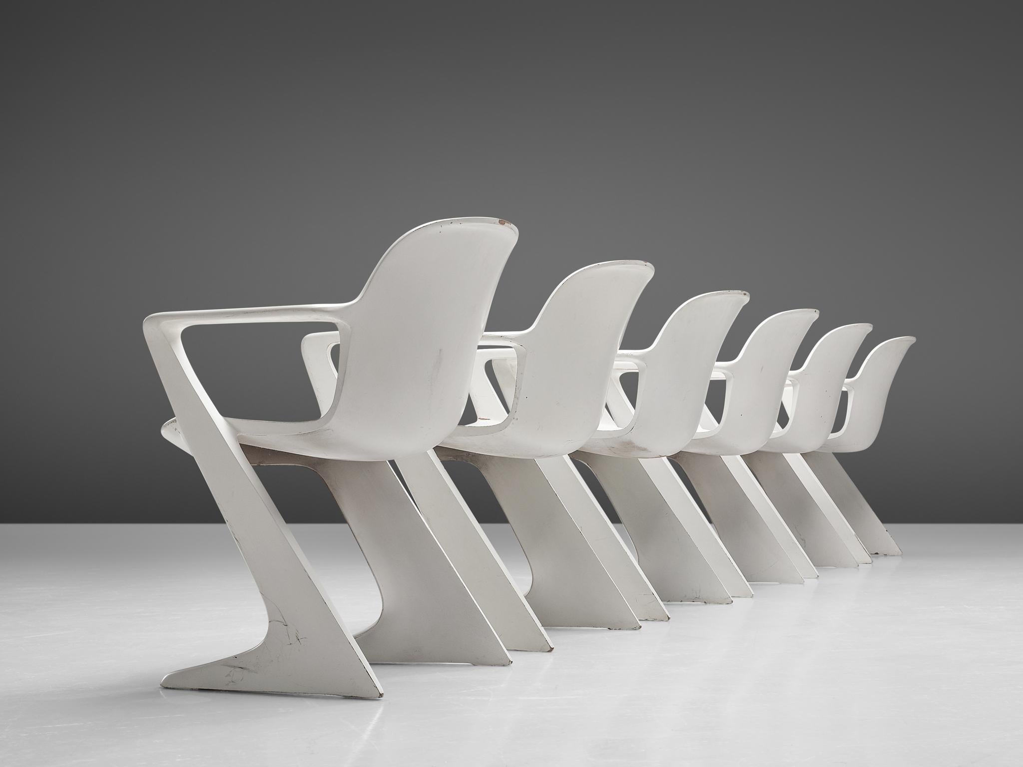 German Ernst Moeckl White Kangaroo Chairs