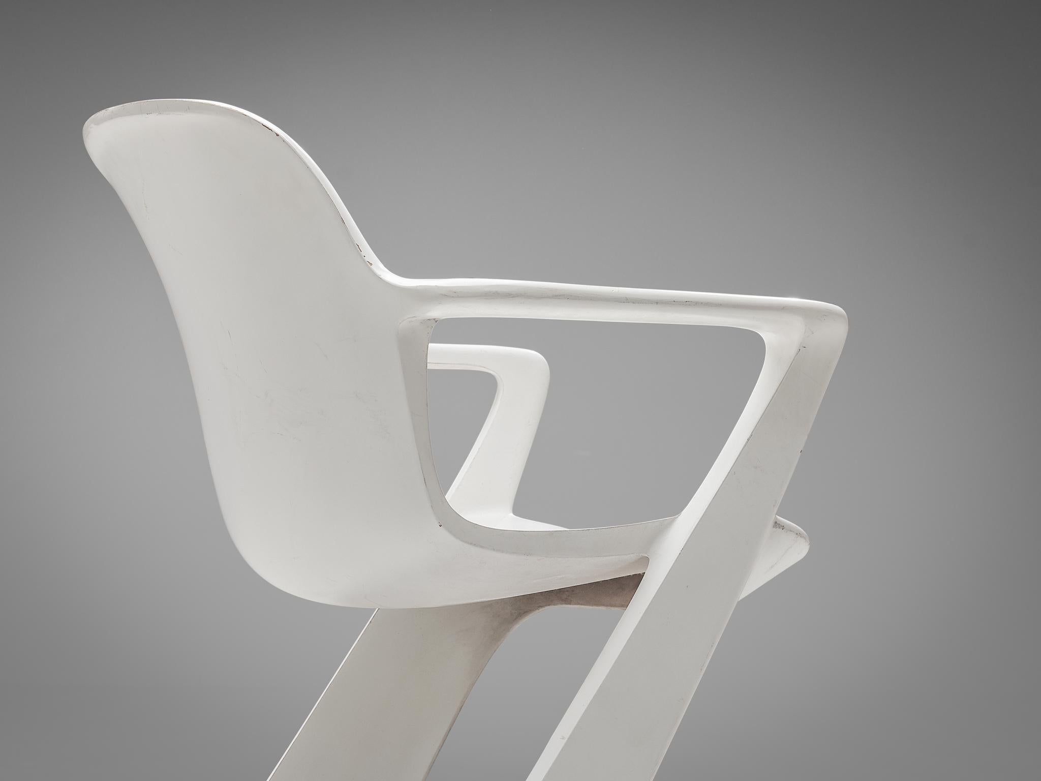 Mid-20th Century Ernst Moeckl White Kangaroo Chairs
