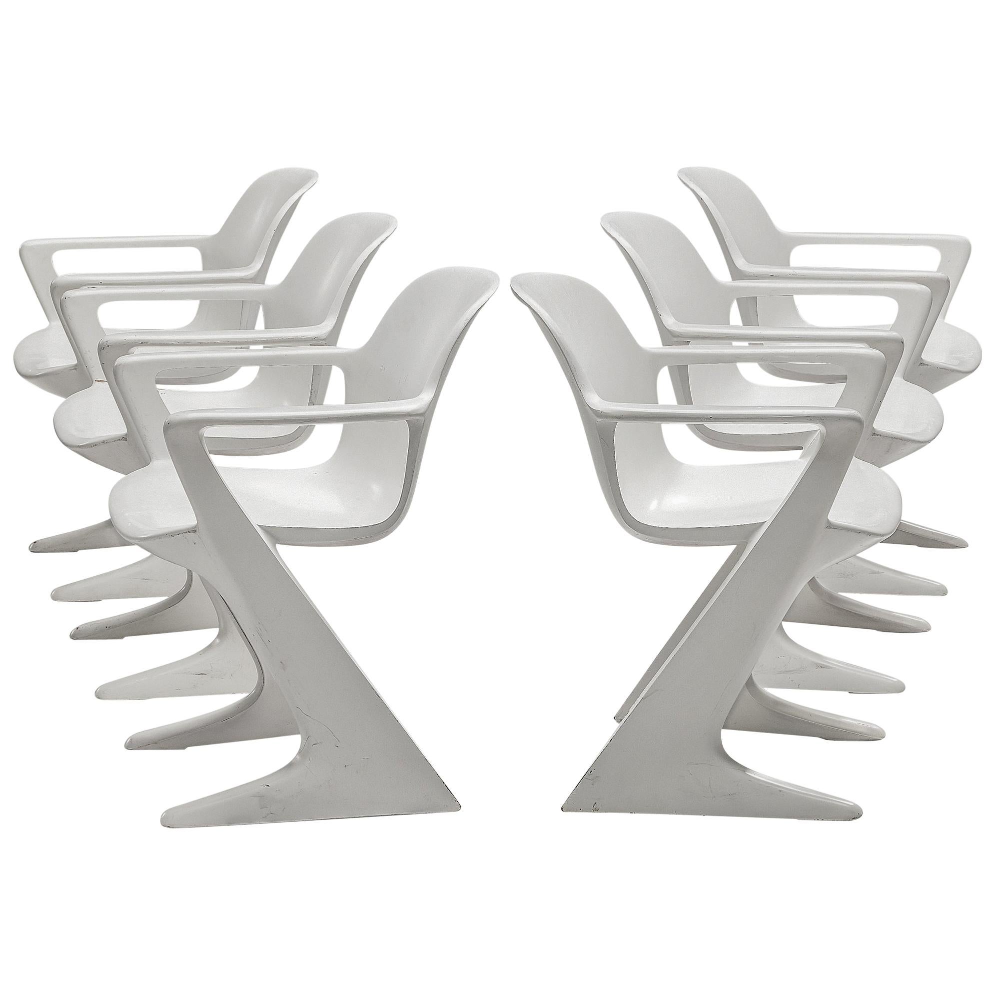 Ernst Moeckl White Kangaroo Chairs