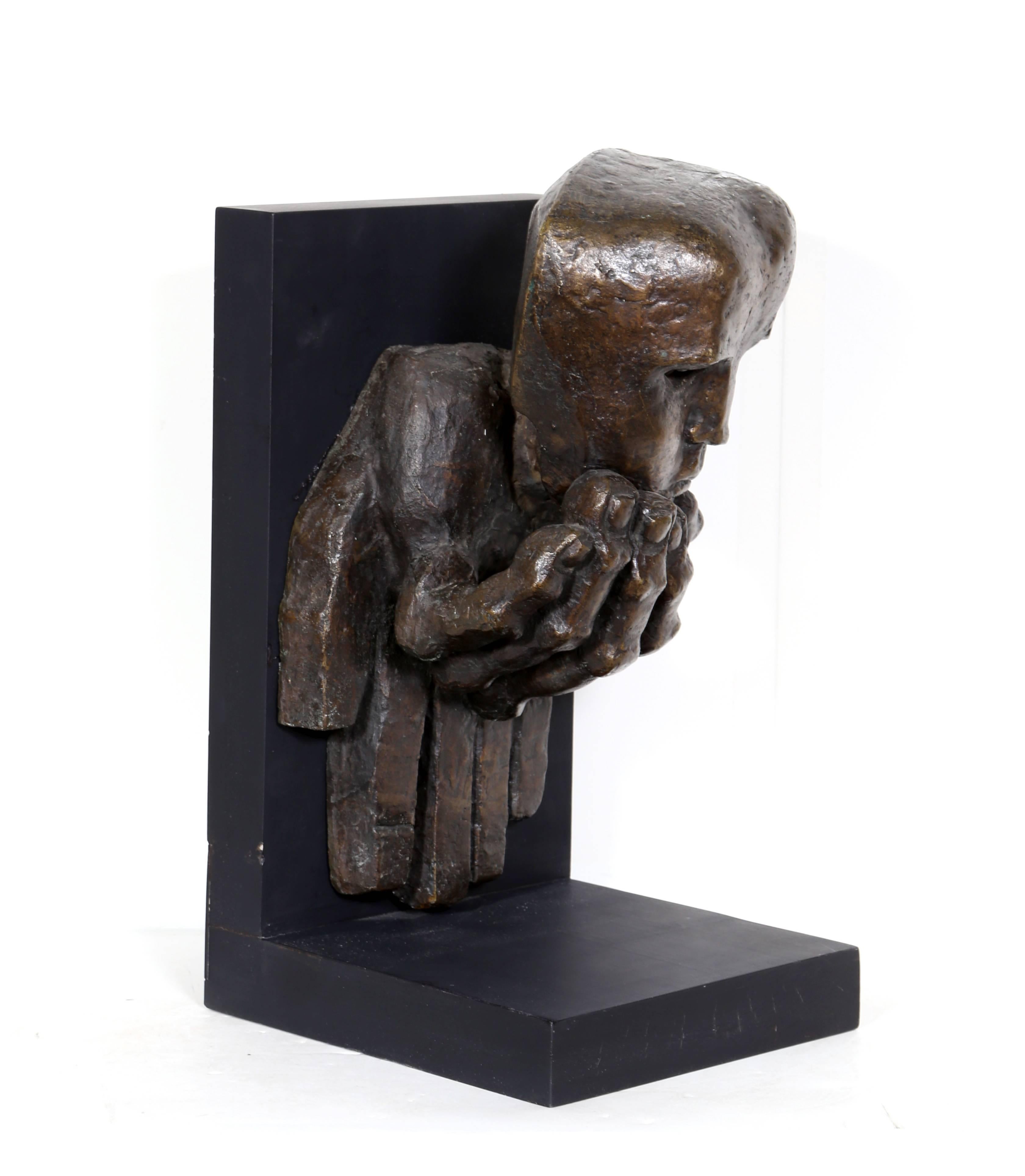 Artist: Ernst Neizvestny, Russian (1926 - ) 
Title: Monument in Honor of Dead
Year: 1970-1974 
Medium: Bronze Sculpture on Wooden Base
Edition: 7 + AP's
Size: 16  x 10  x 6.5 in. (40.64  x 25.4  x 16.51 cm)
Overall Height with Base: 18 inches
