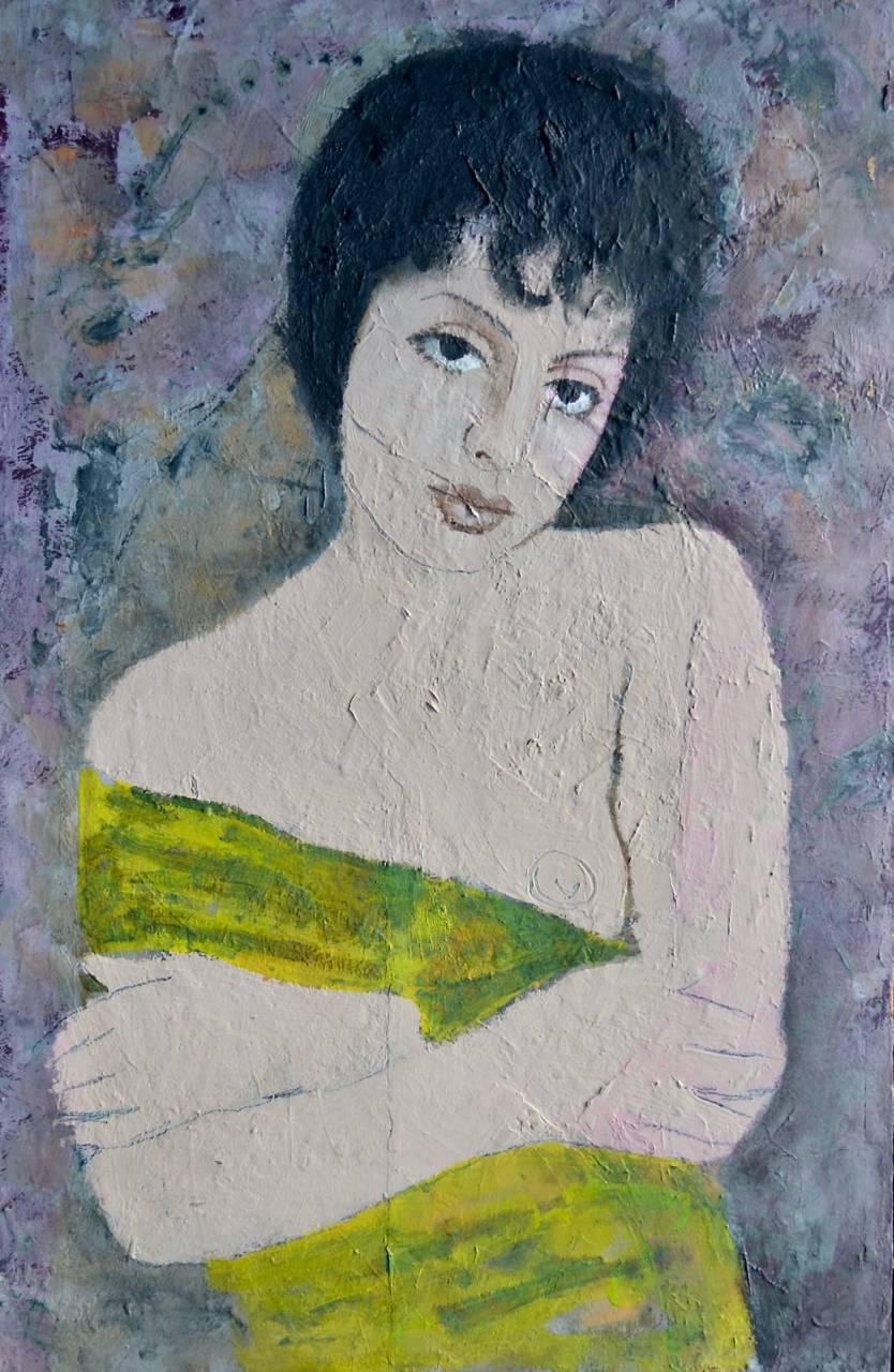 Portrait of a Girl with Dark Hair, undated [circa 1964],
oil on board, unsigned, Purchased from family by descent.

Ernest Neuschul was born of Jewish parents in 1895 in Usti nad Labem in the Czech Republic. He studied in Prague and later Vienna,