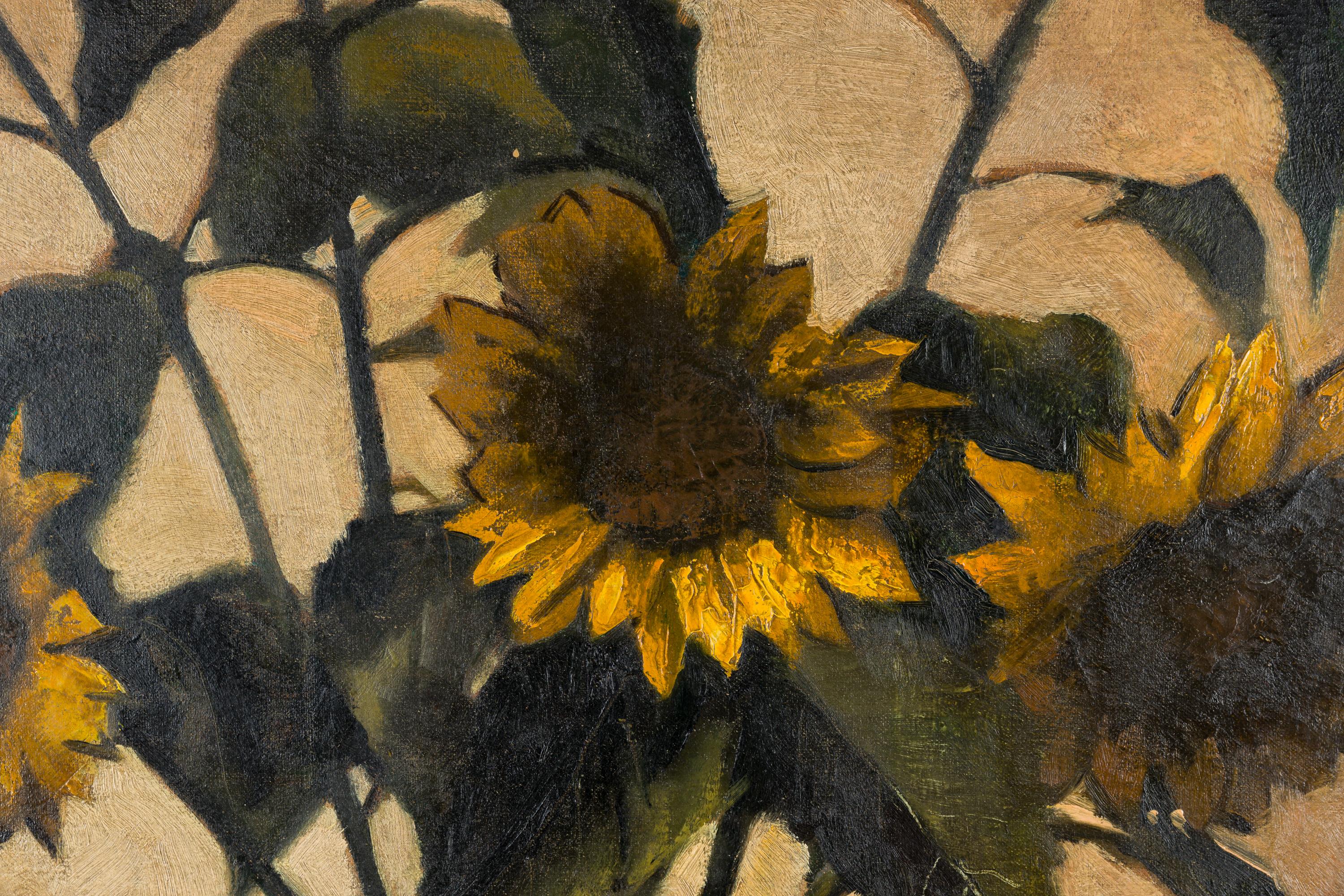 Sunflowers - Painting by Ernst Neuschul