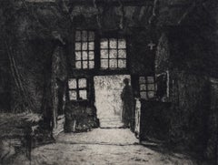 Old Farmhouse in Niendorf - Drypoint German Impressionism