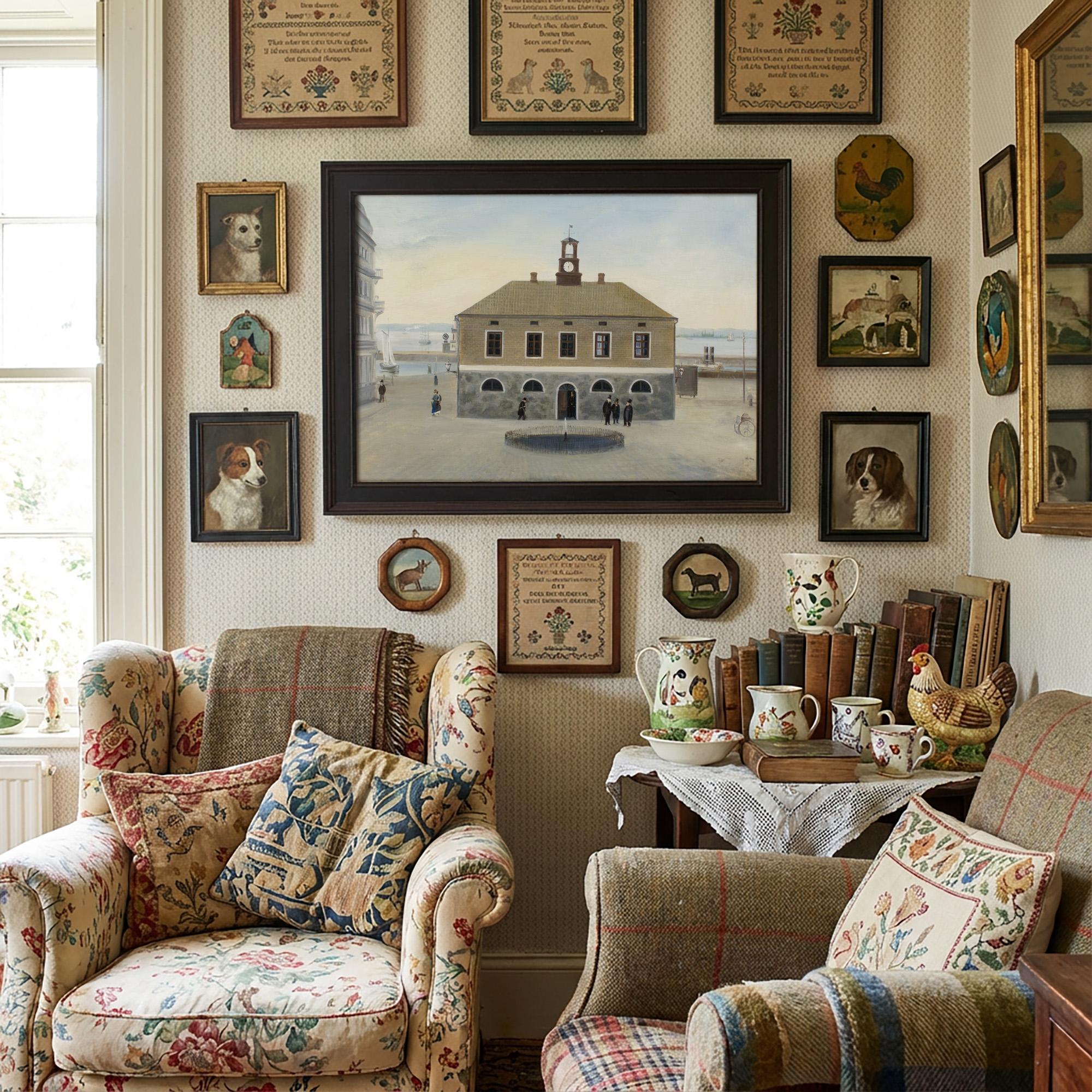 Ernst Philips De Fine Licht, ancien hôtel de ville de Helsingborg - Painting de Ernst Philip De Fine Licht