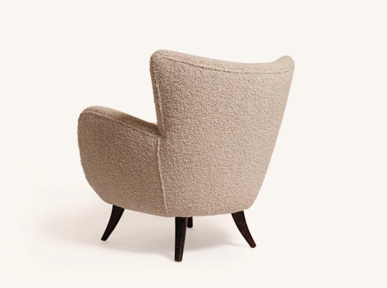 20th Century Ernst Schwadron Boucle Lounge Chair