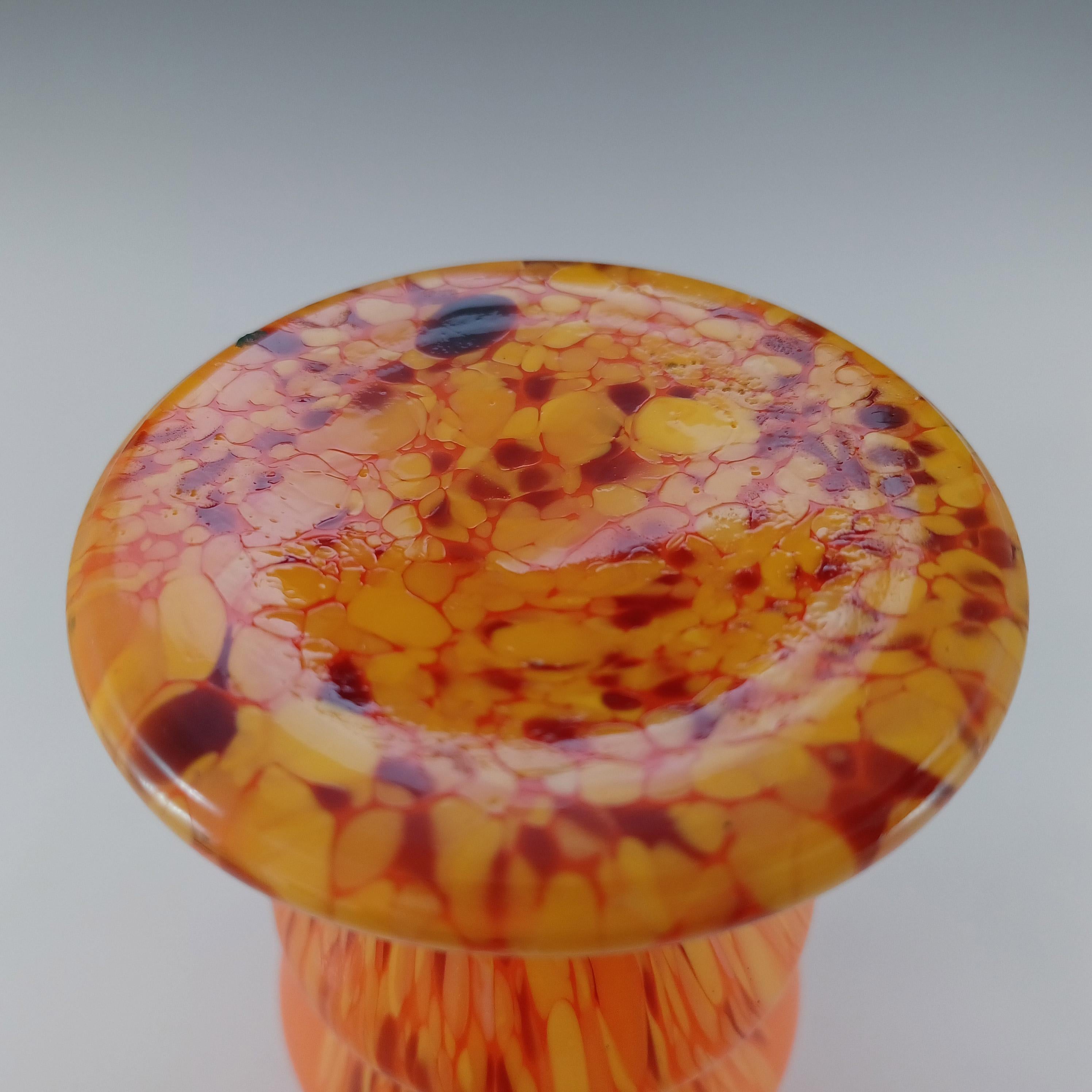 Verre Vase tchèque orange éparpillé Ernst Steinwald / Franz Tomschick en vente
