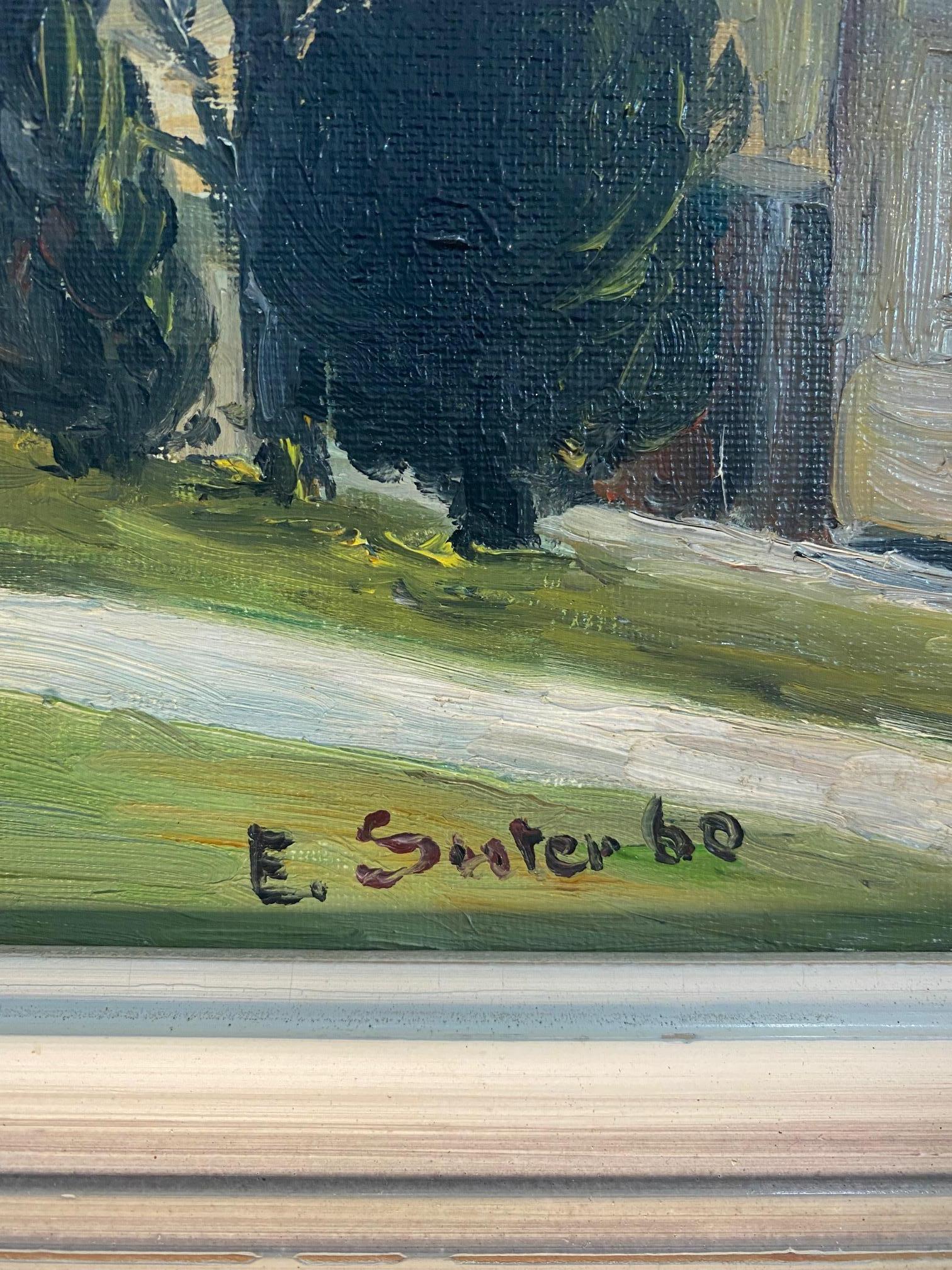 Berge von Ernst Suter - Öl auf Leinwand 42x55 cm im Angebot 4