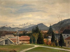 Berge von Ernst Suter - Öl auf Leinwand 42x55 cm