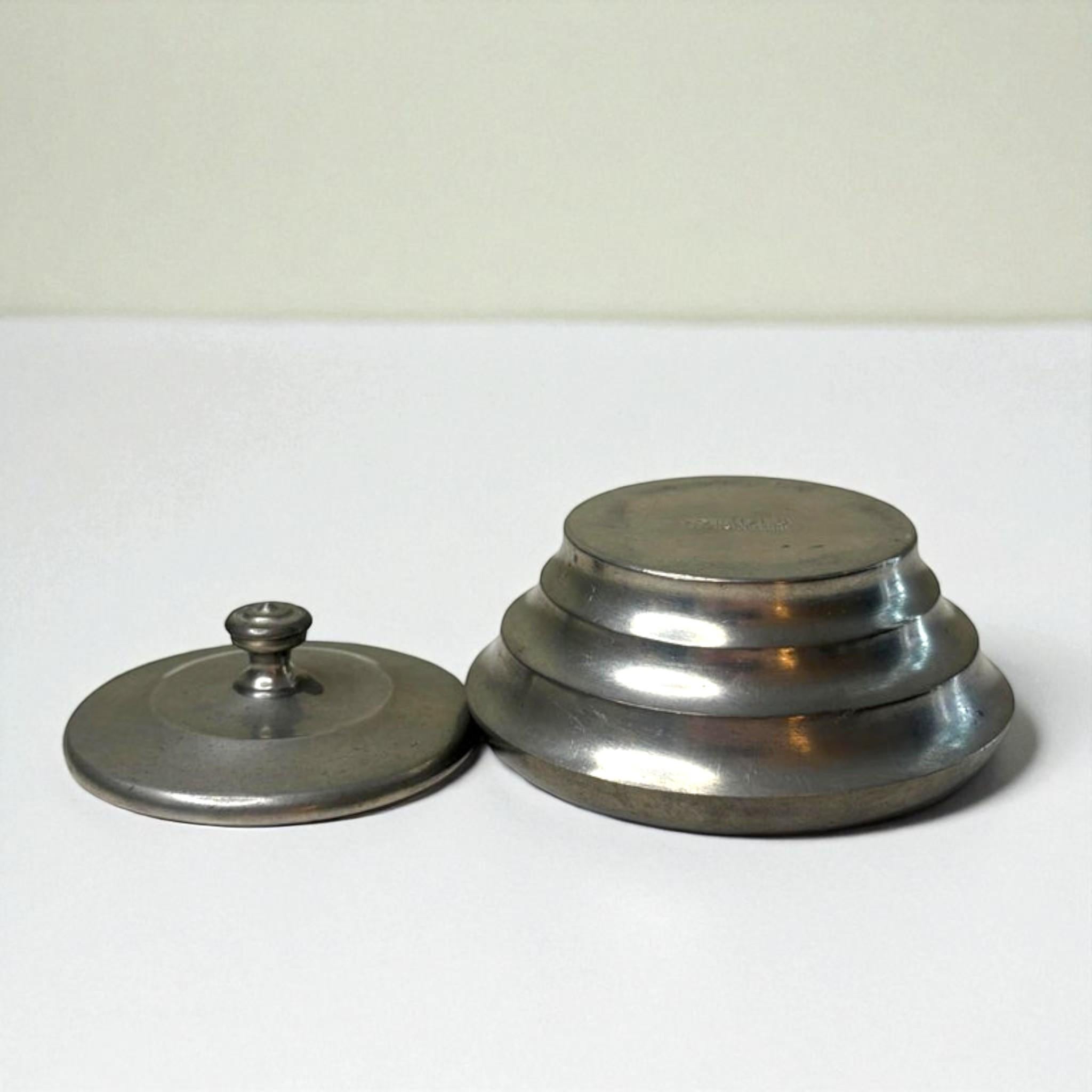 Mid-20th Century Ernst Svedbom Pewter Lidded Box, Sweden, 1932 Swedish Modern For Sale