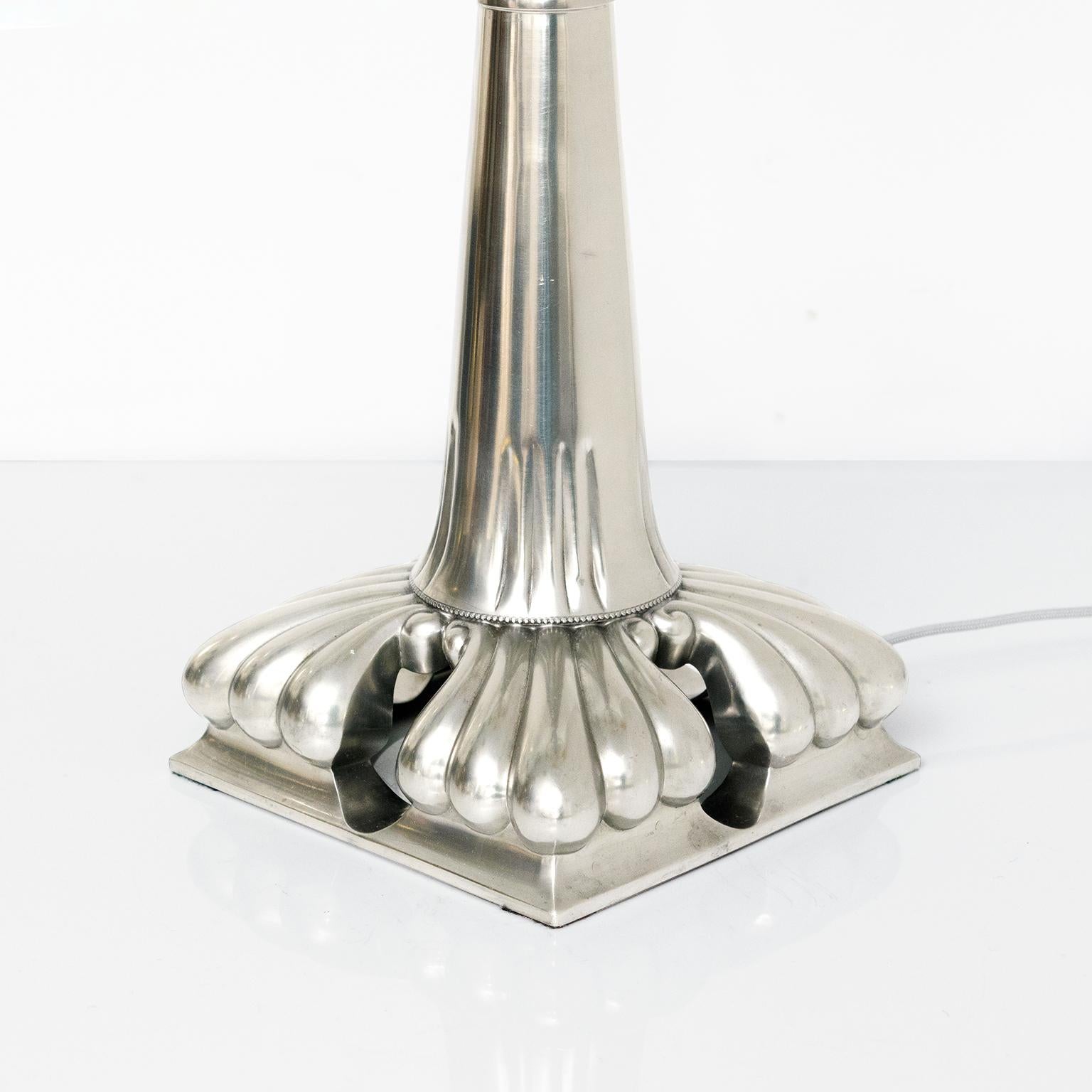 20th Century Ernst Svedbom, Svenskt Tenn, Pewter Table Lamp, Swedish Grace 1937