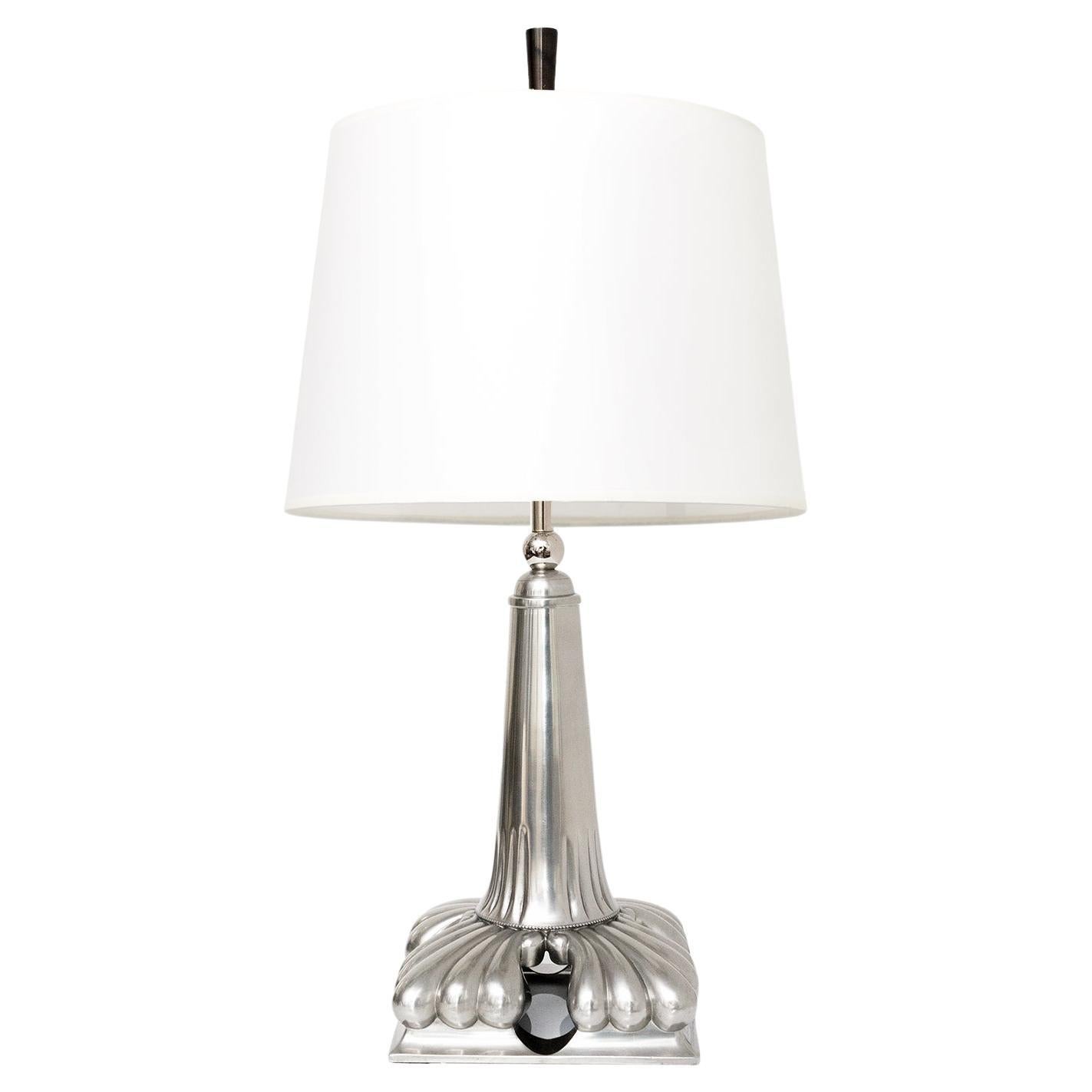 Ernst Svedbom, Svenskt Tenn, Pewter Table Lamp, Swedish Grace 1937