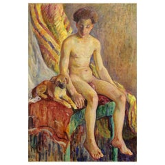 Ernst V. BRANDT (Danish, 1880- 1957) - Signed large oil painting (93 x 122cm)